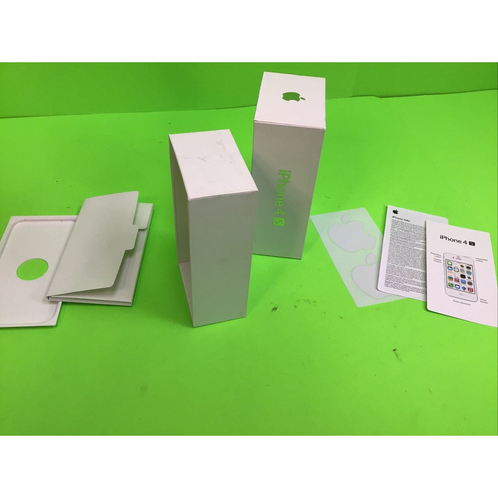 Apple iPhone 4S 8GB White Empty Box Only with Stickers and Insert