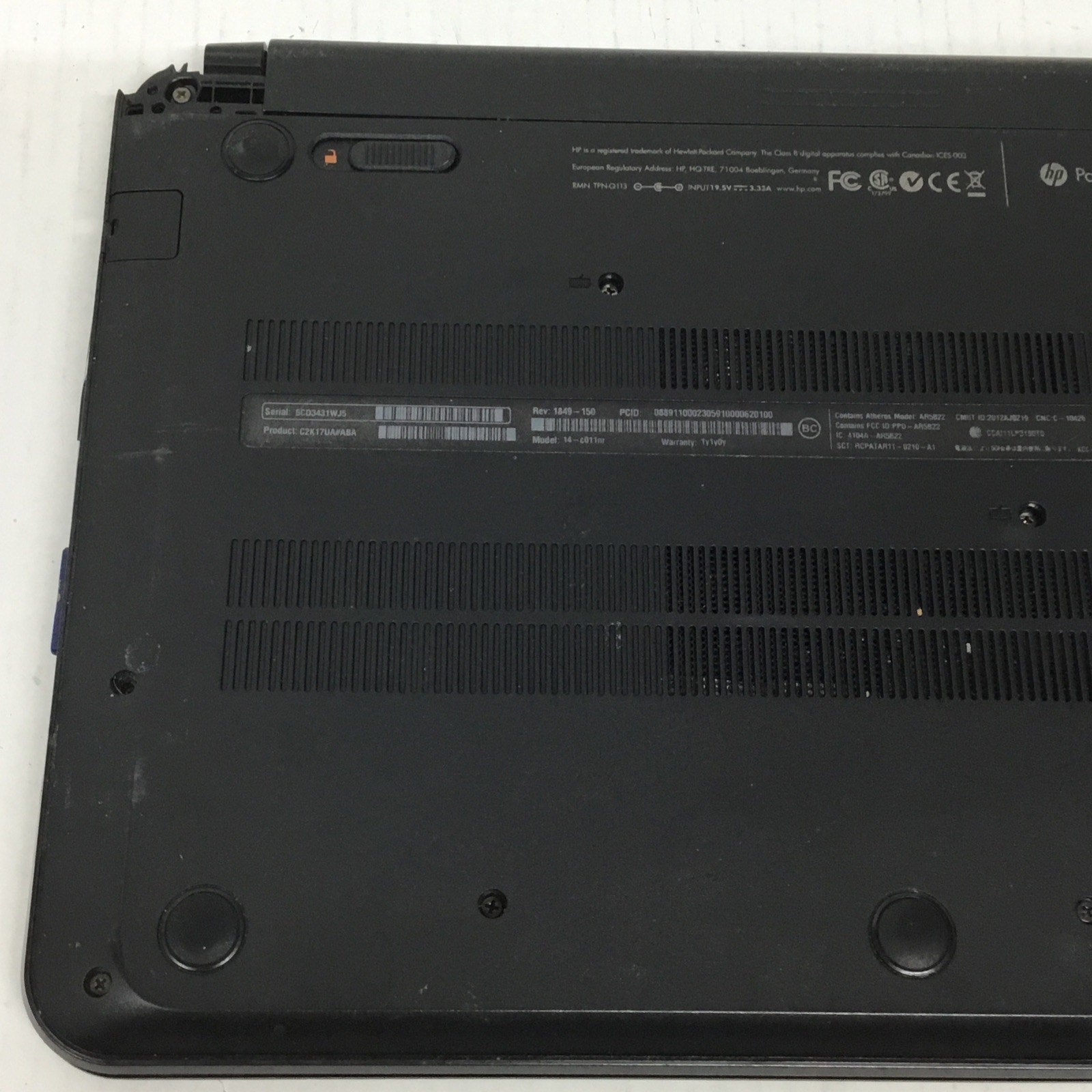 For Parts HP Pavilion Chromebook 14-C011nr 14" Chromebook READ DESC