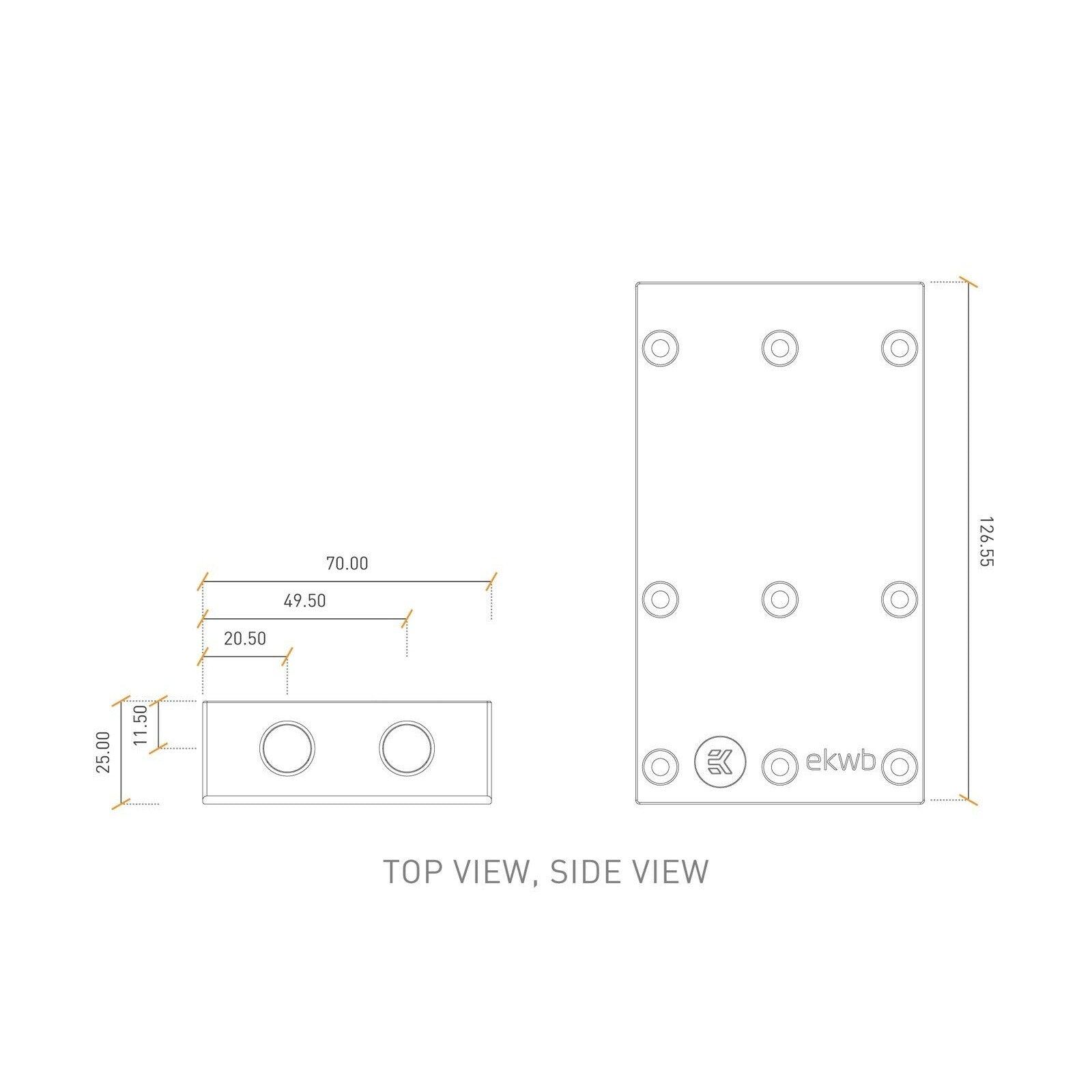 EKWB EK-FC Terminal X3 S (Type II) - Plexi