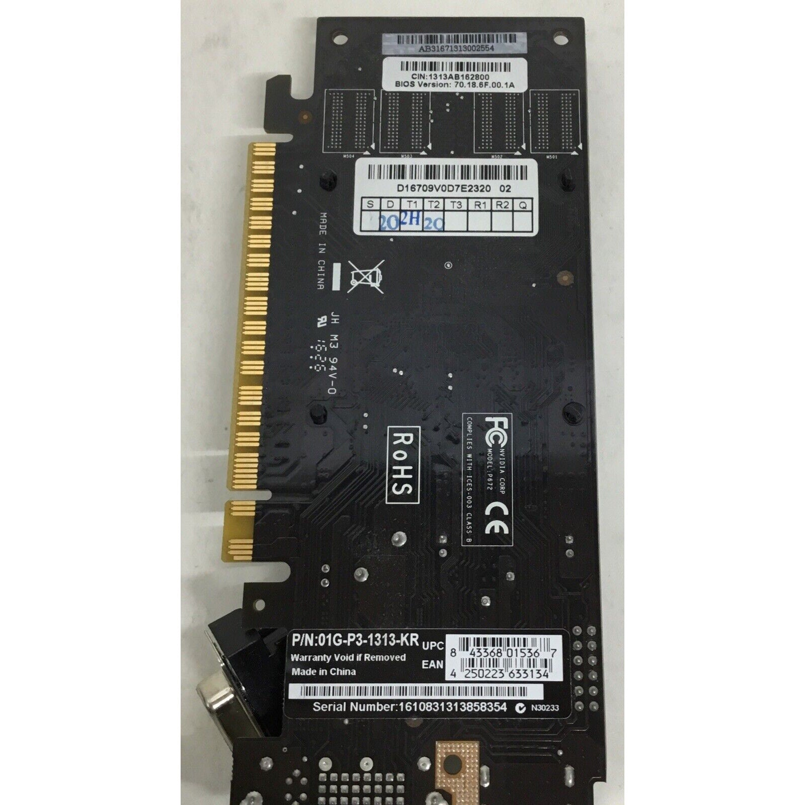 EVGA GeForce 210 1024MB 64-bit DDR3 PCIe 2.0 DVI HDMI VGA Card 01G-P3-1313-KR