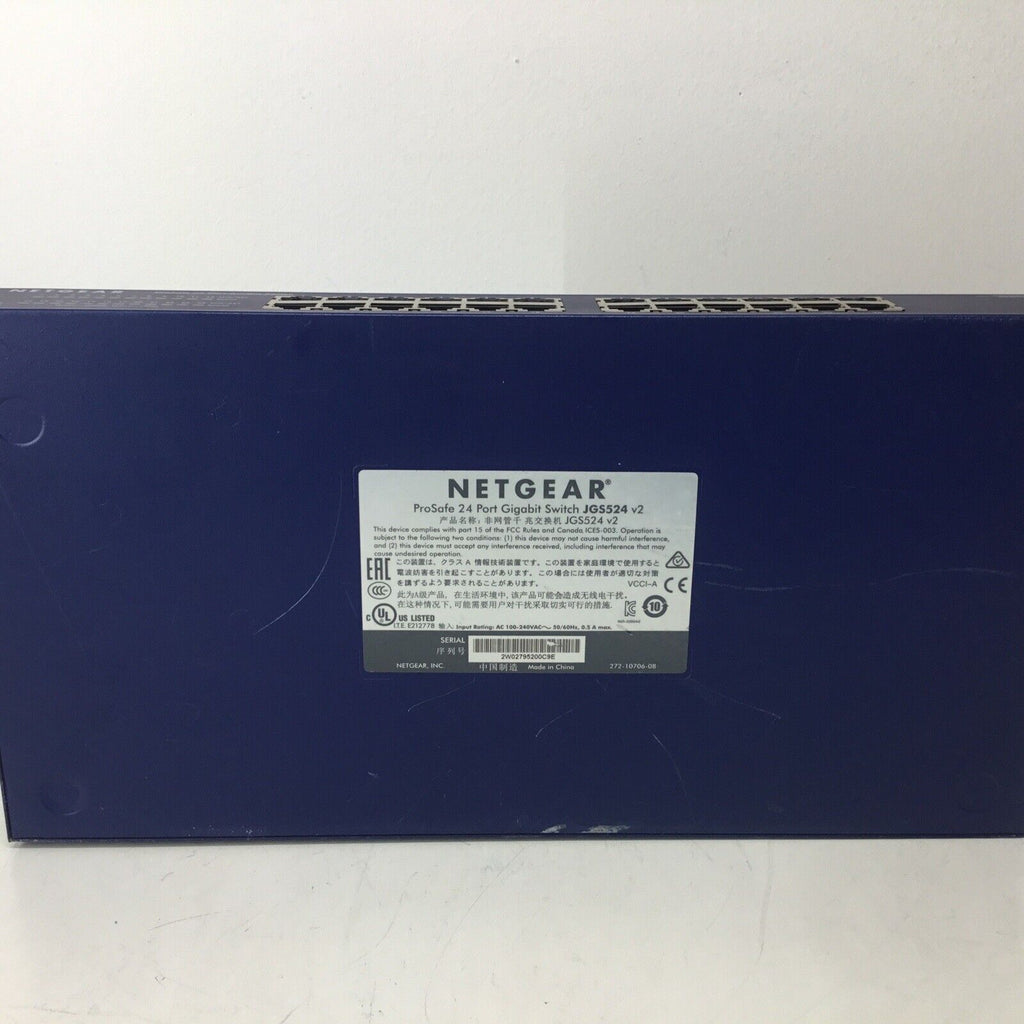Netgear ProSAFE JGS524 Switch 24-Port Gigabit - For Parts