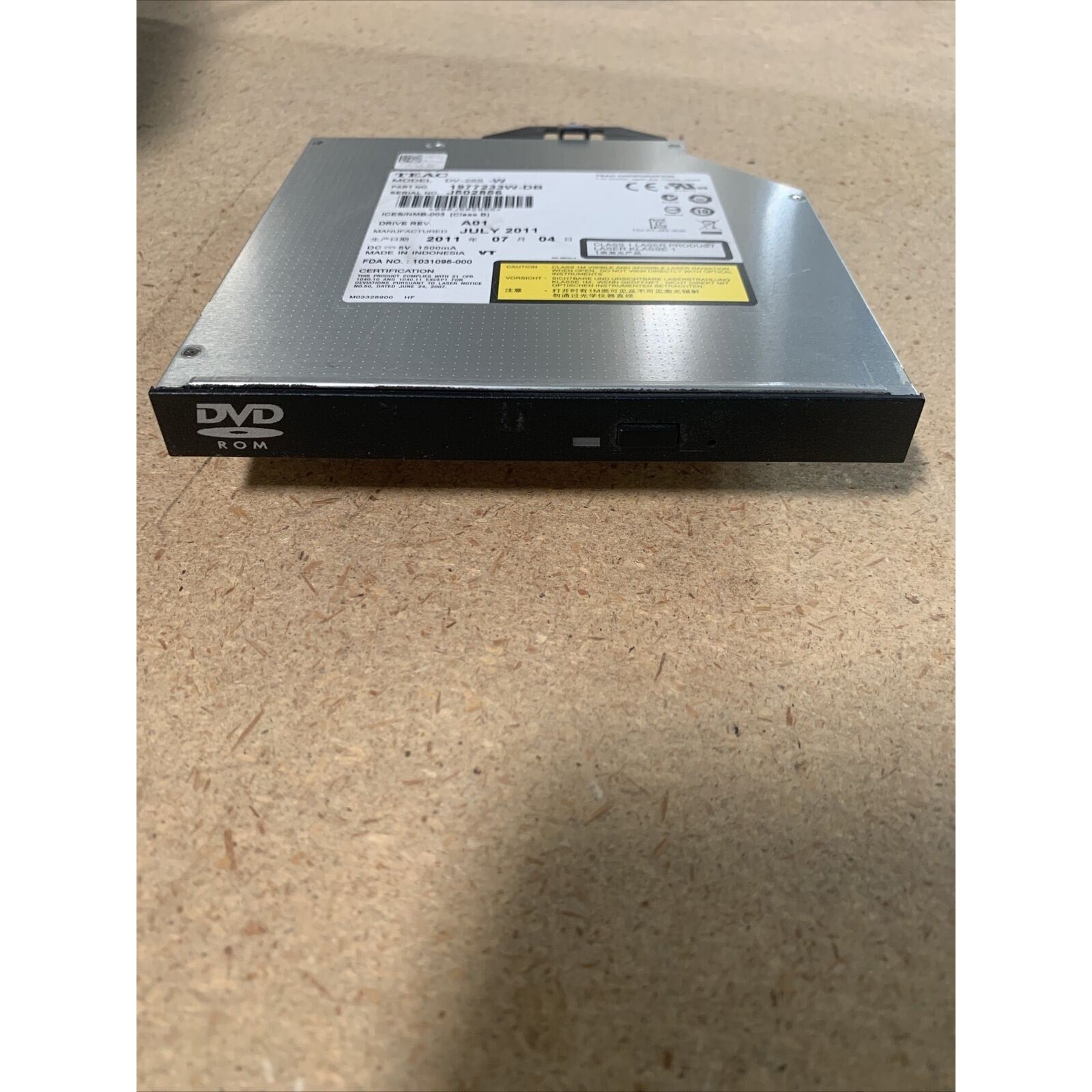Genuine Dell PowerEdge R810 DVD ROM Optical Drive DV-28S-W KVXM6