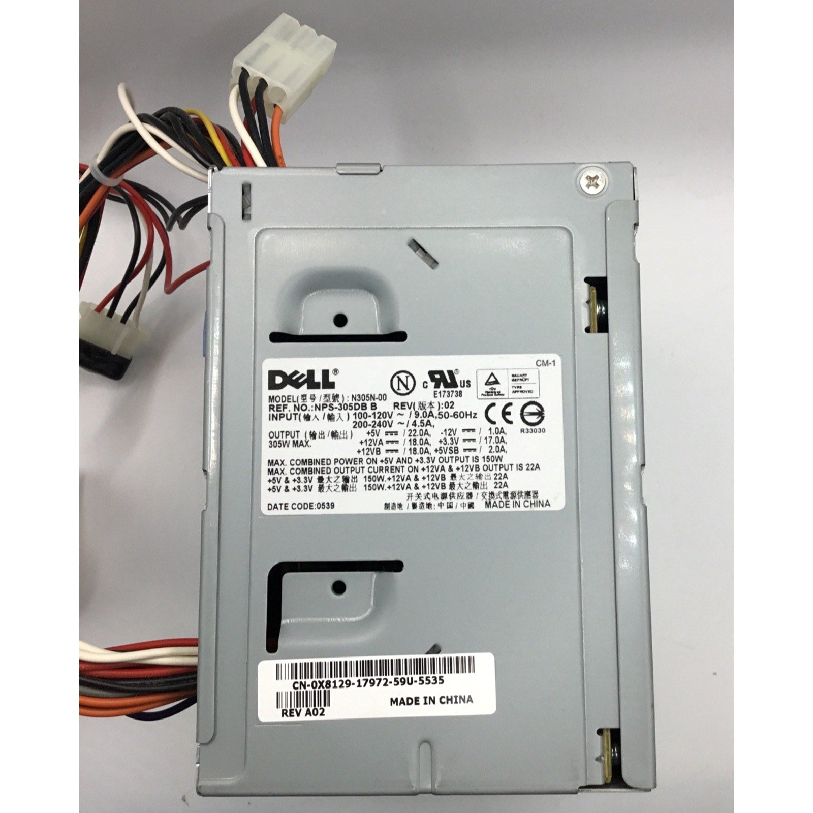 Dell 305W Sata/molex Power Supply N305N-00 CN-0X8129