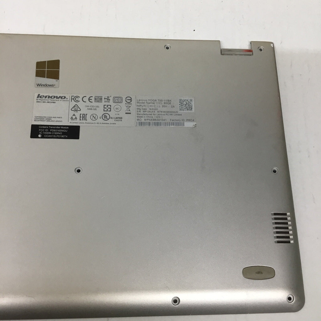 Lenovo Yoga 700-11ISK 11.6" Bottom Case Base Cover AP19O000340