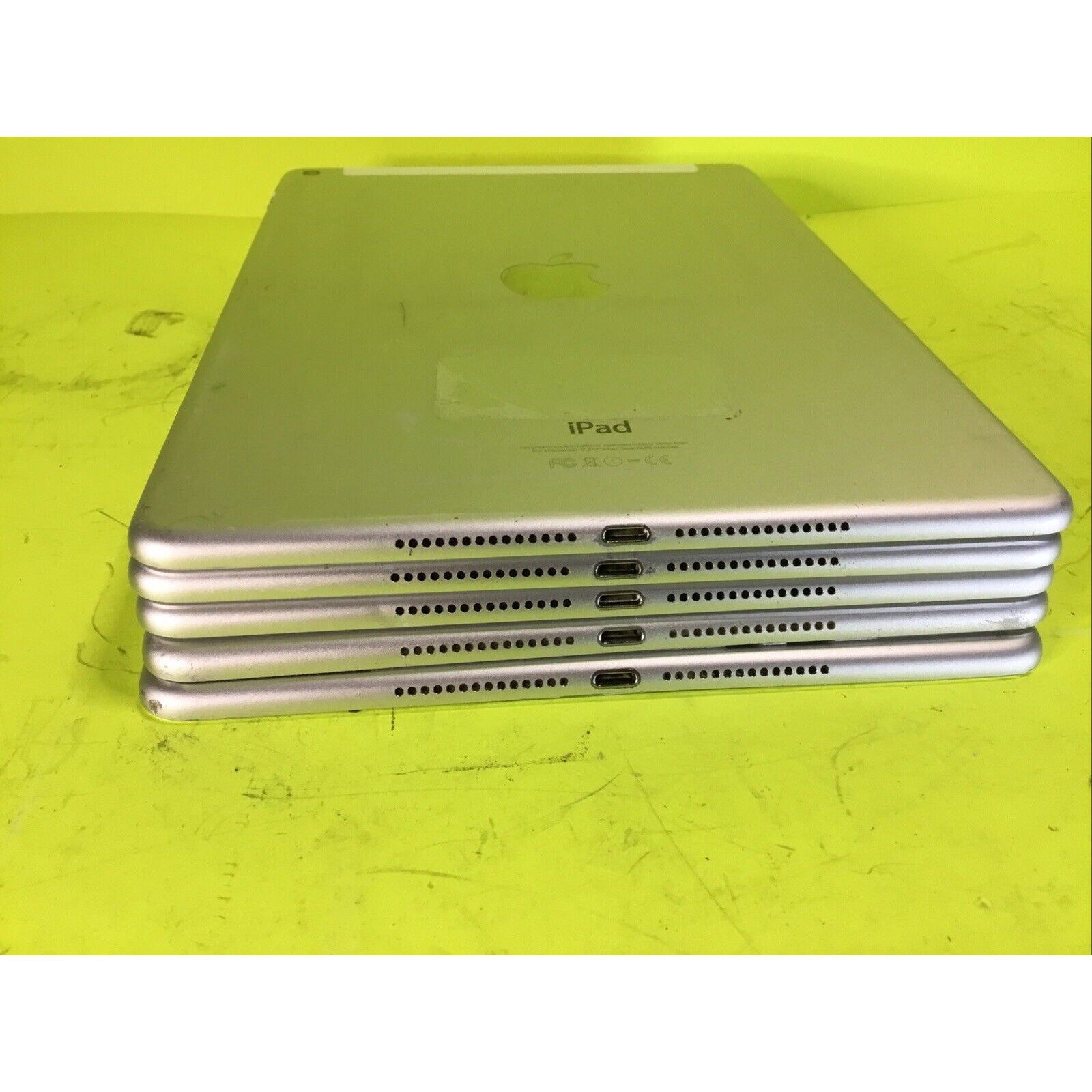 Lot of 5 Silver iPad Air 2 FOR PARTS GOLD RECOVERY or RARE EARTH RECOVERY