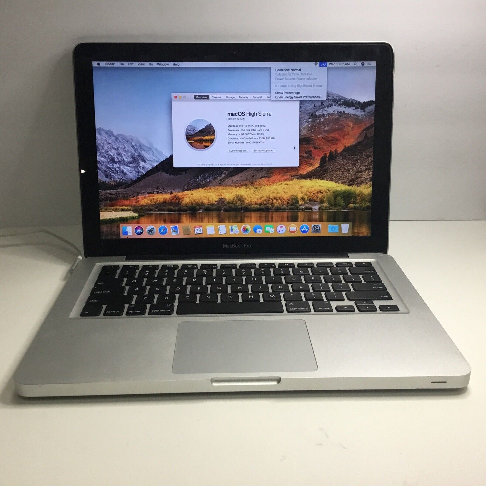 Used Apple MacBook Pro 13" 2010 Core 2 Duo 2.4GHz 4GB Ram 250GB HDD