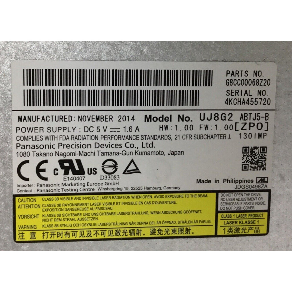 0UJ8G2A DVD W BEZEL COVER G8CC00068Z20