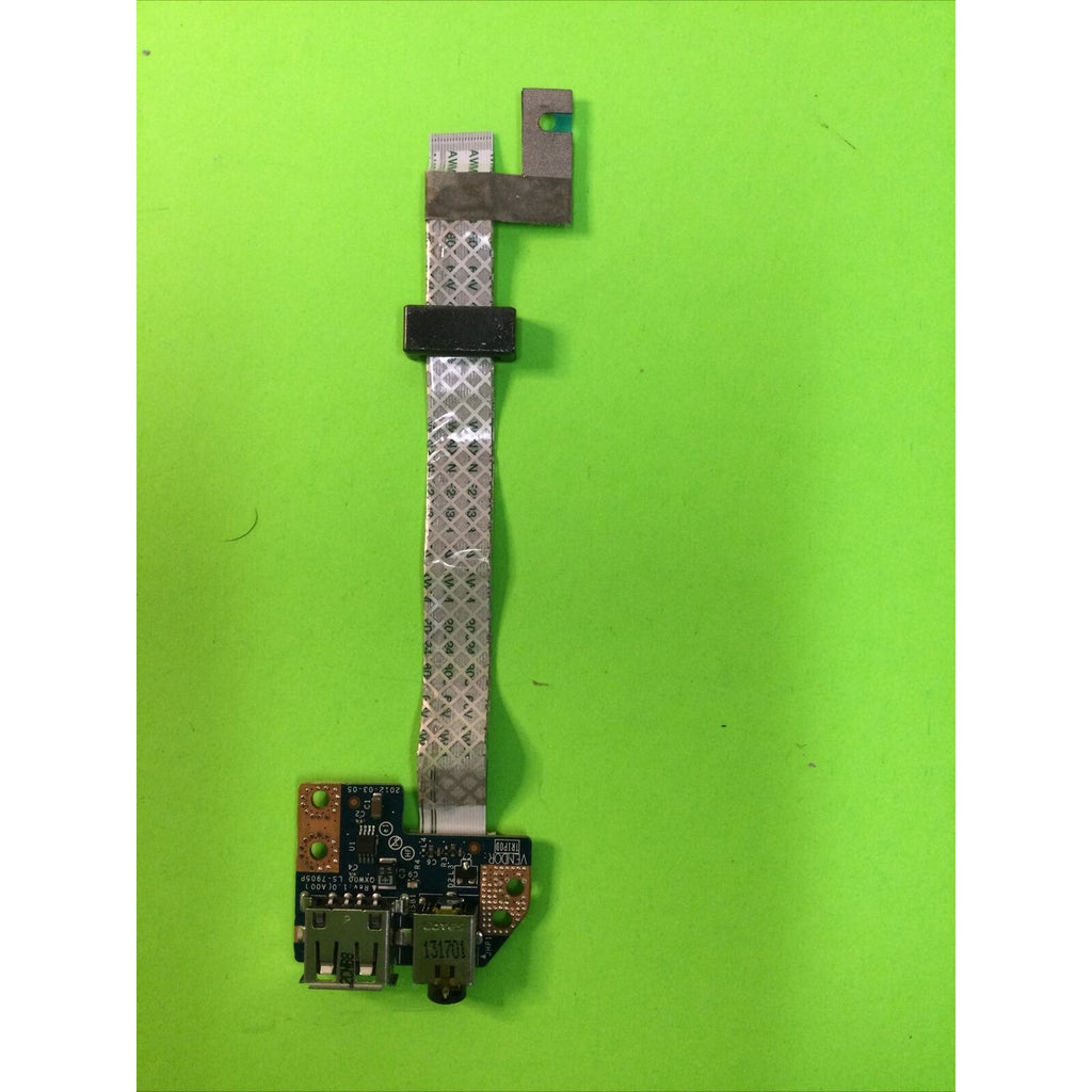 Dell Latitude E5430 Laptop USB Audio Port Board (QXW00 LS-7905P) w/ Ribbon Cable
