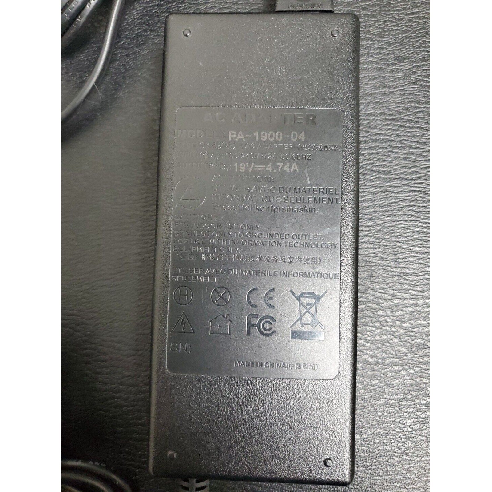 AC Adapter For ASUS PA-1900-04 PA-1900-05 PA-1900-24 PA-1900-36 PA-1900-36AS