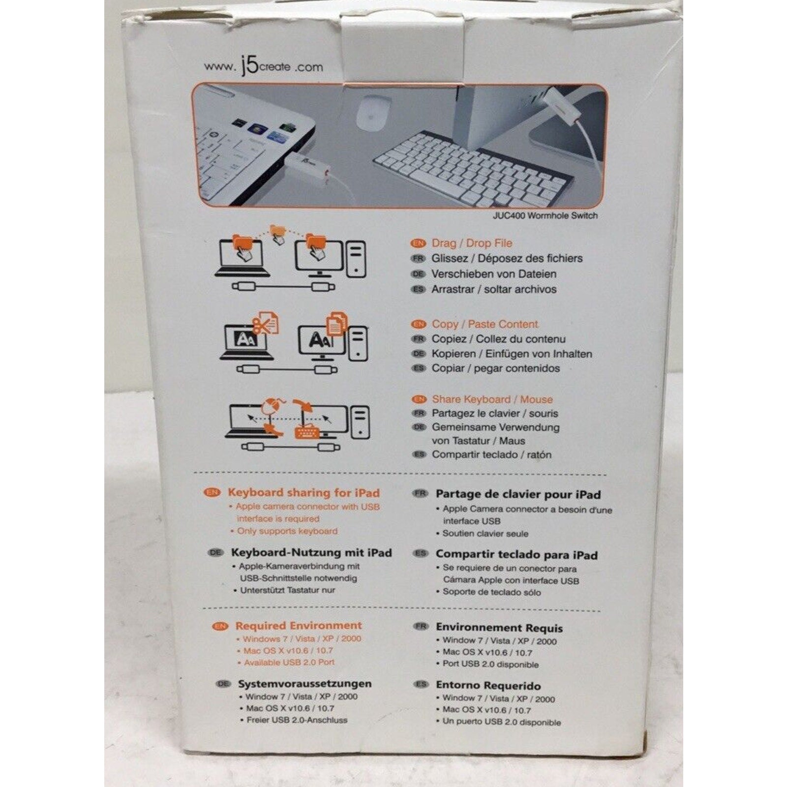 wormhole switch share data and keyboard /mouse between mac/windows JUC400-1A