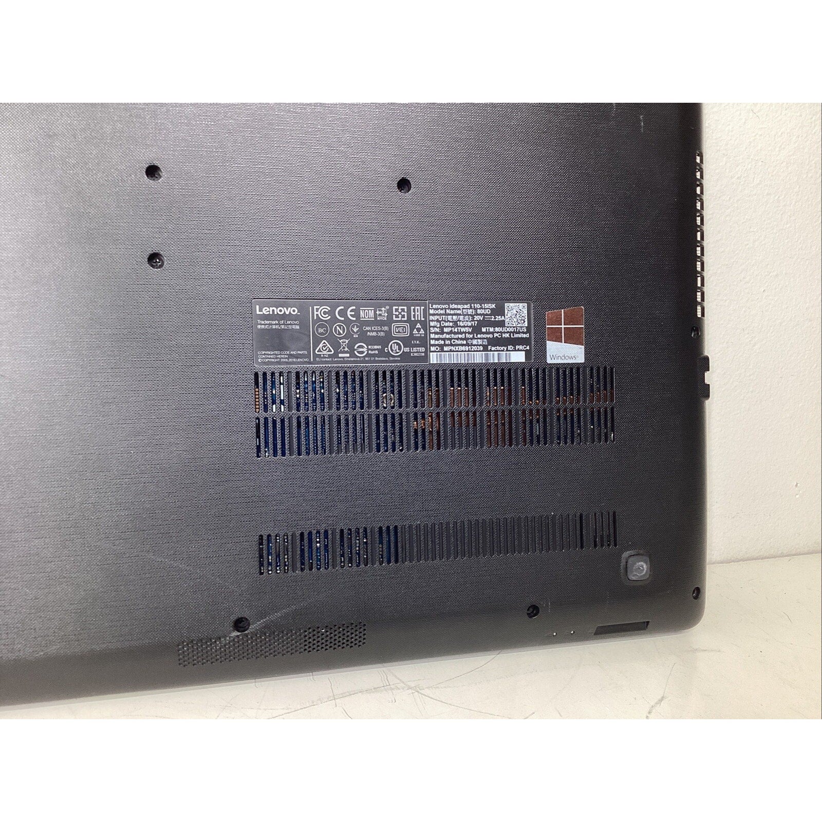 Lenovo IdeaPad 110-15iSK Laptop Intel Core i3 No RAM/Screen - For Parts