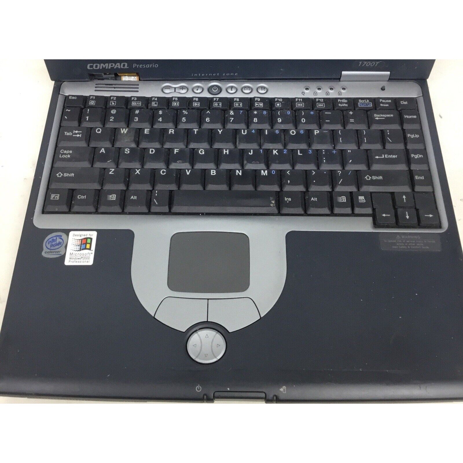 READ Parts Only Compaq Presario 1700T Celeron / No Adapter / No HDD / No Memory