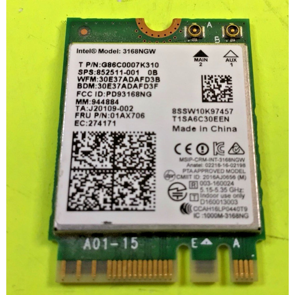 HP Omen 870-224 Genuine Desktop WiFi Wireless Card 3168NGW 852511-001