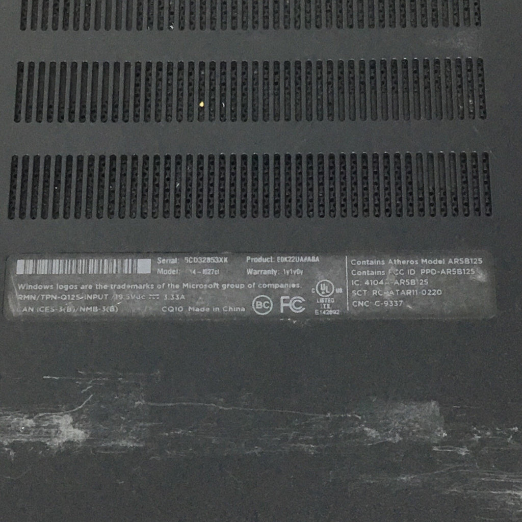 HP 14-F027CL Pavilion Laptop AMD A8-5545M APU Radeon FOR PARTS READ DESC