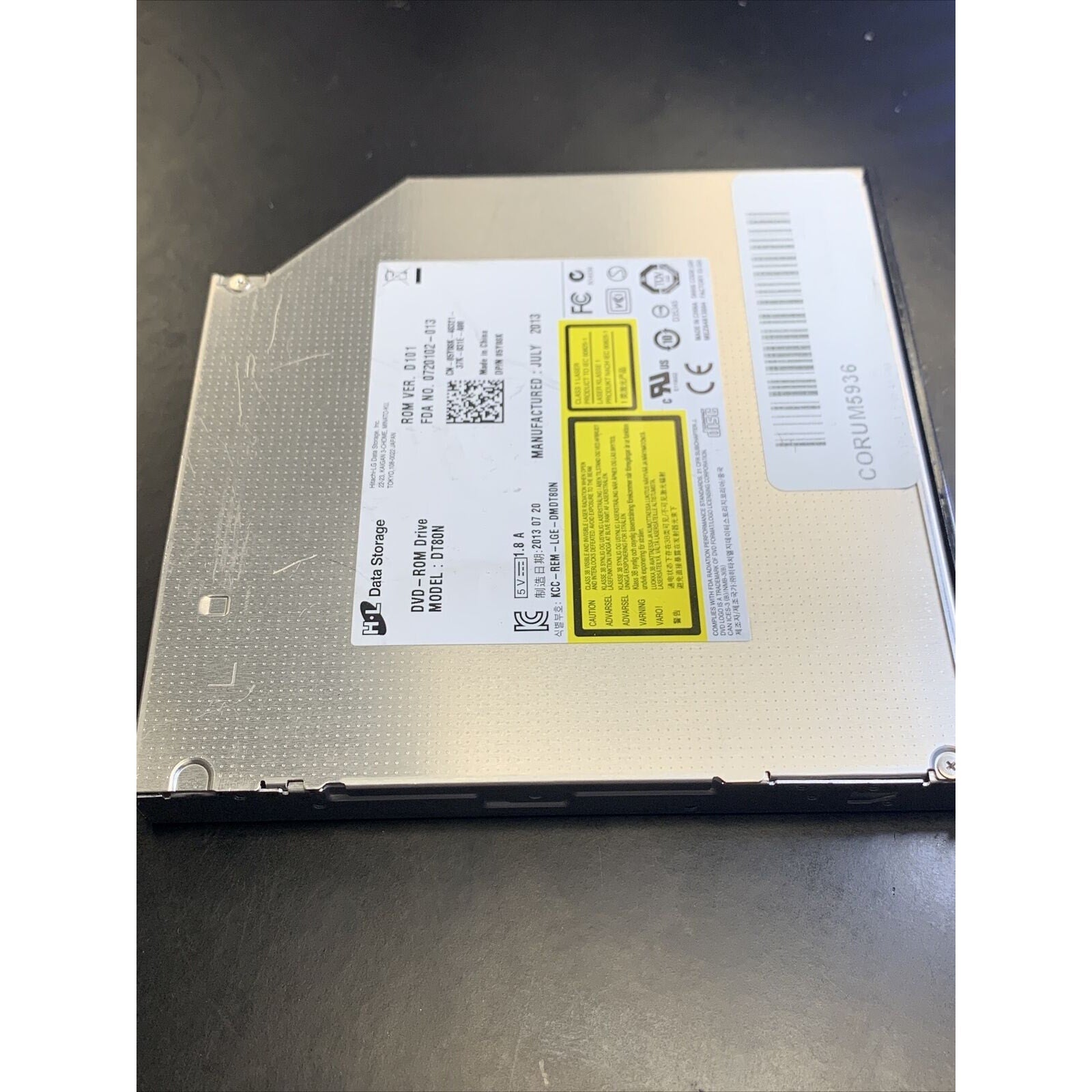 DELL OPTIPLEX 7010 SFF SATA DVD-ROM W/BEZEL 5Y08K DT80N 12.7MM