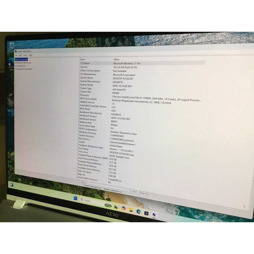 Gigabyte AERO 16 OLED Gaming Laptop i9-13900H 32GB RAM 1TB SSD RTX 4070