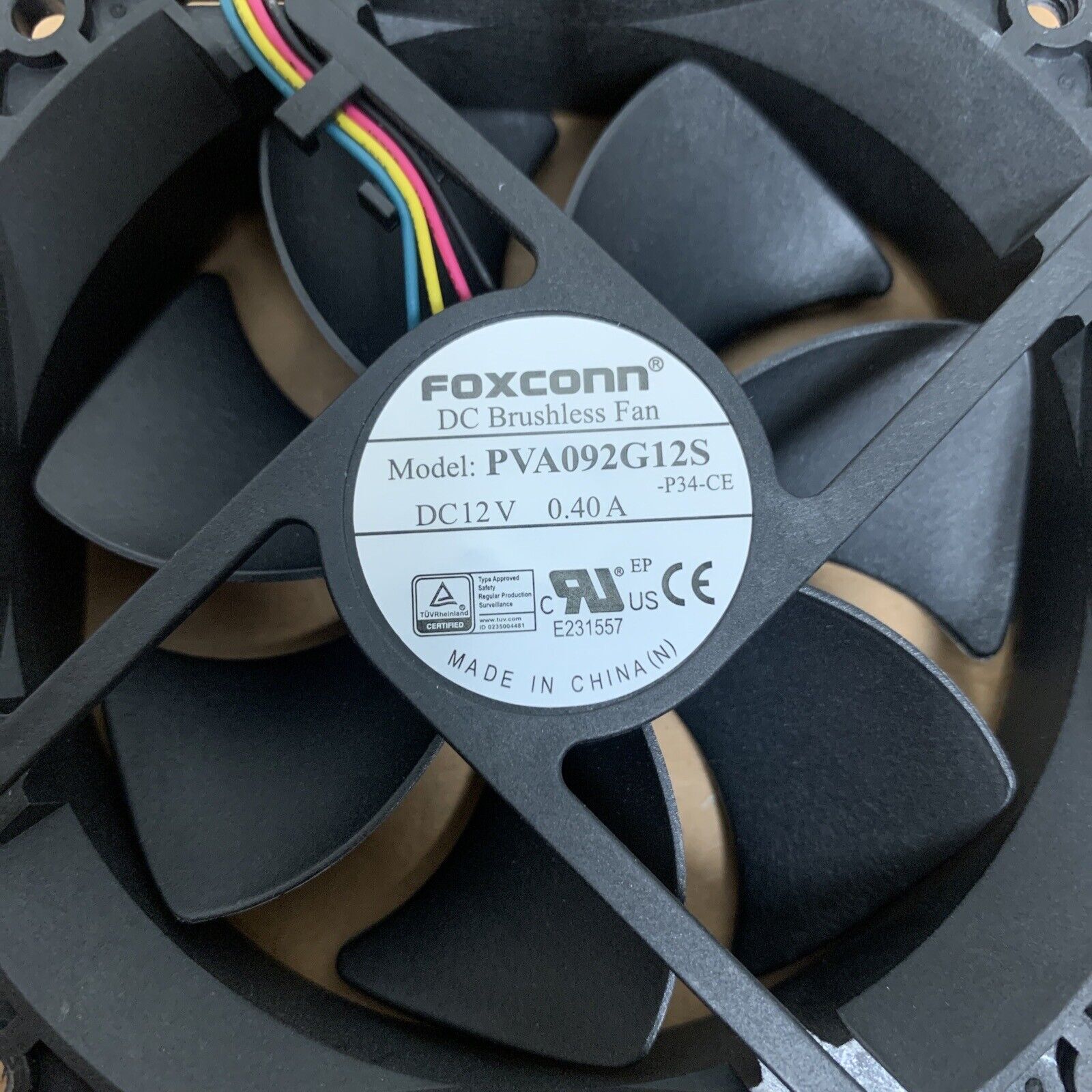 Foxconn PVA092G12S-P34-CE 90x90x25mm Case Cooling Fan For HP Pavilion Computers