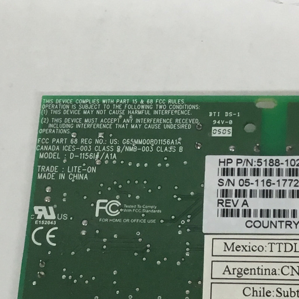 Hewlett Packard 5188-1026 Hp Pavilion 56k Agere Pci Modem
