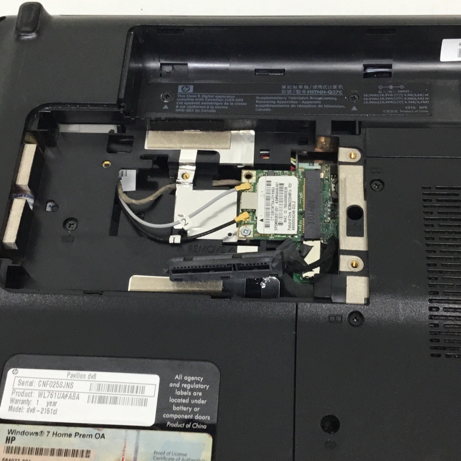 For Parts HP Pavilion DV6-2151cl 15.6" Laptop Intel Core i3