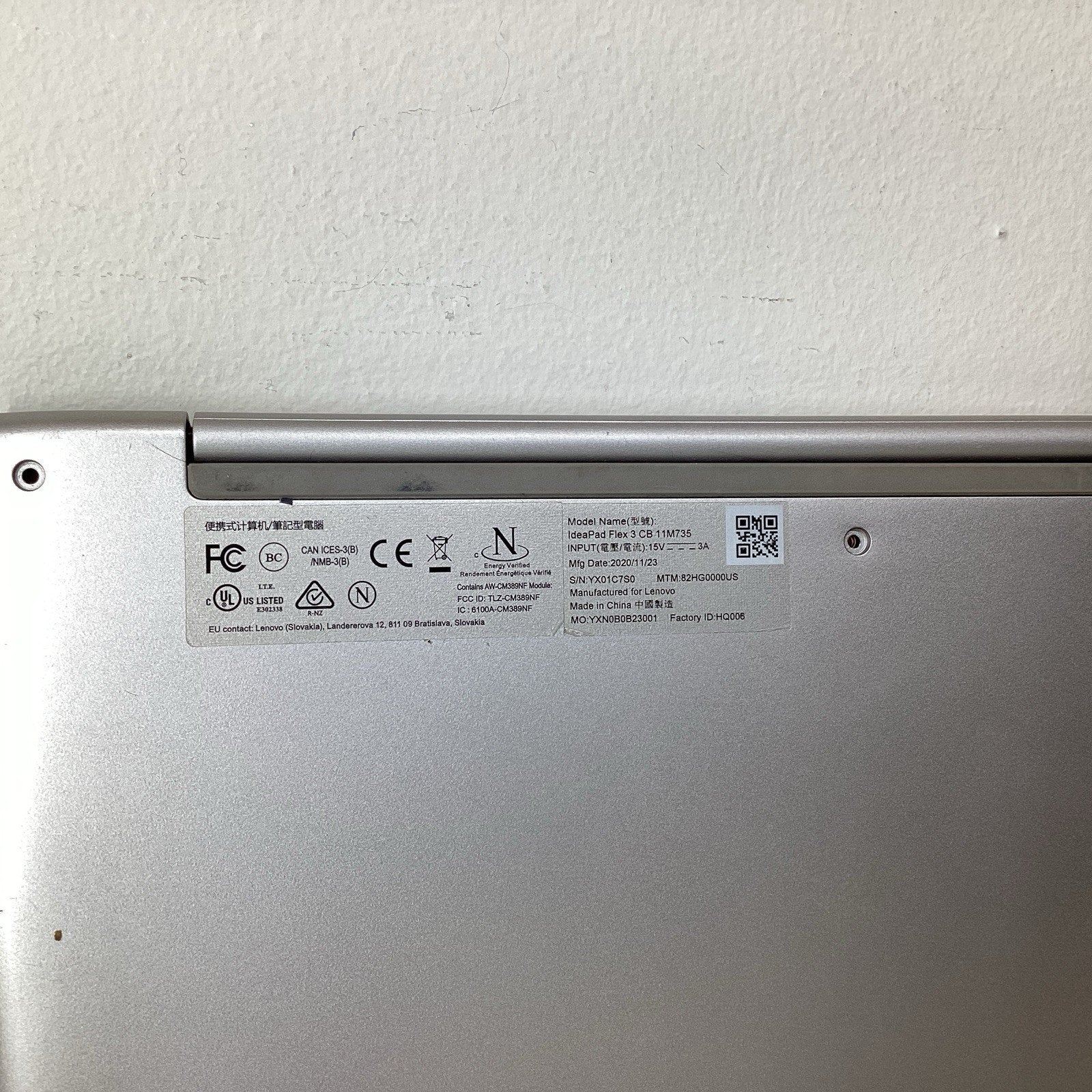 Lenovo Chromebook 82HG0006US 11.6" IdeaPad Flex 3 CB 11M735 - For Parts