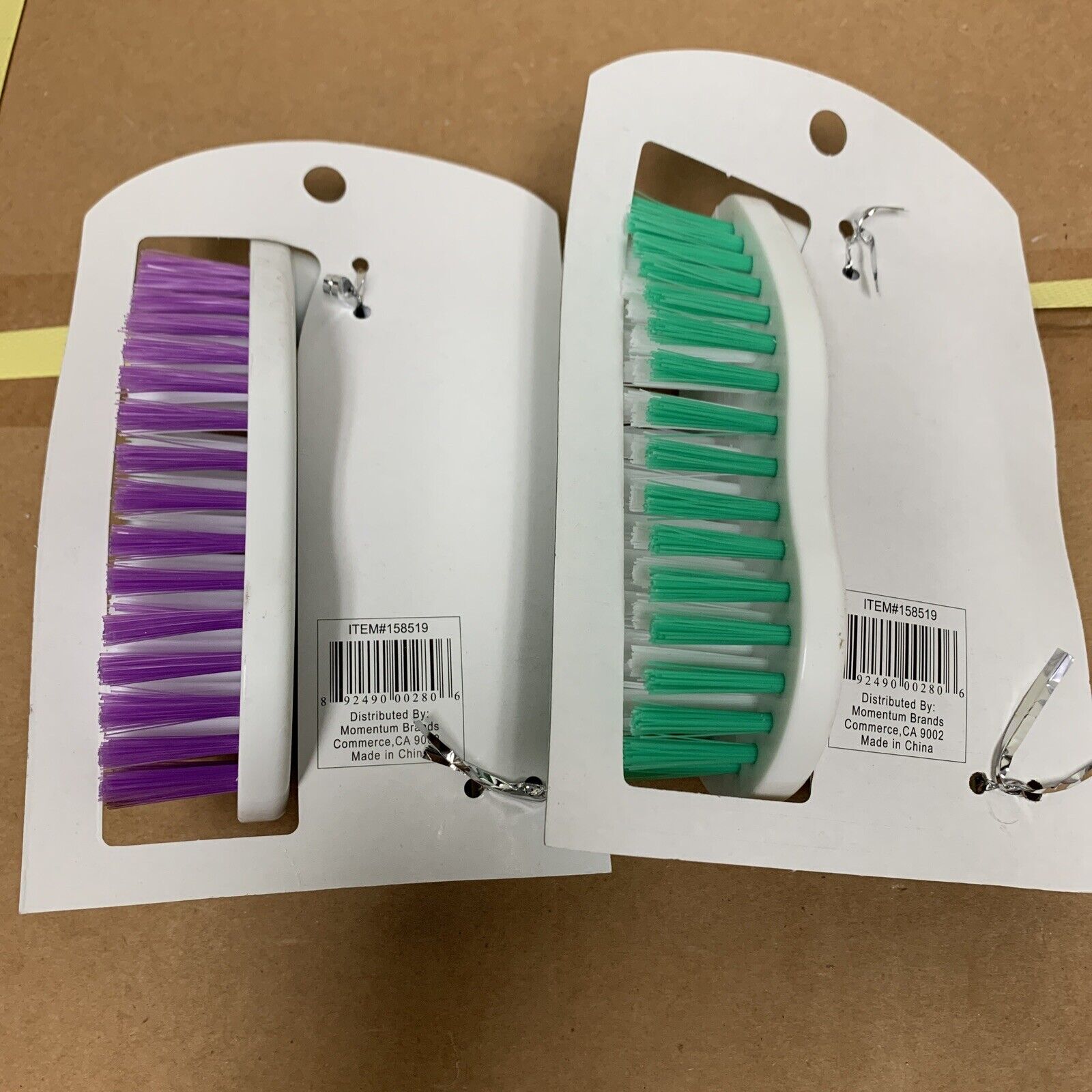 2 Pack Of Rinso Heavy Duty Scrubbing Brush w/ Handle - Colors Vary (Small Size)