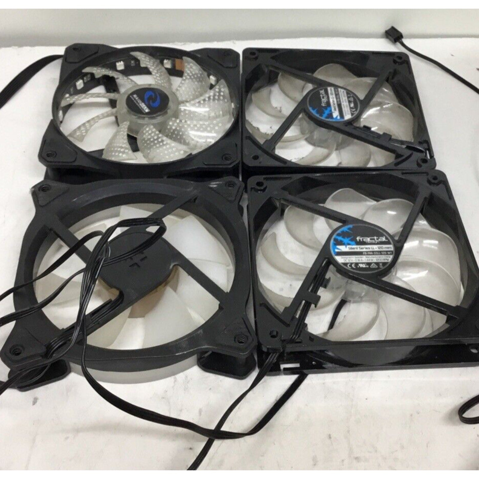 LOT OF 4 USED 120 MM CASE FANS (Multibrand)