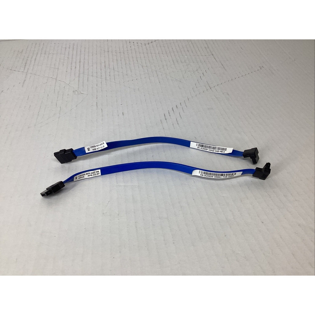 Lot of 2 Dell Optiplex PC Blue Right Angle SATA Drive Cable 0U5959 U5959