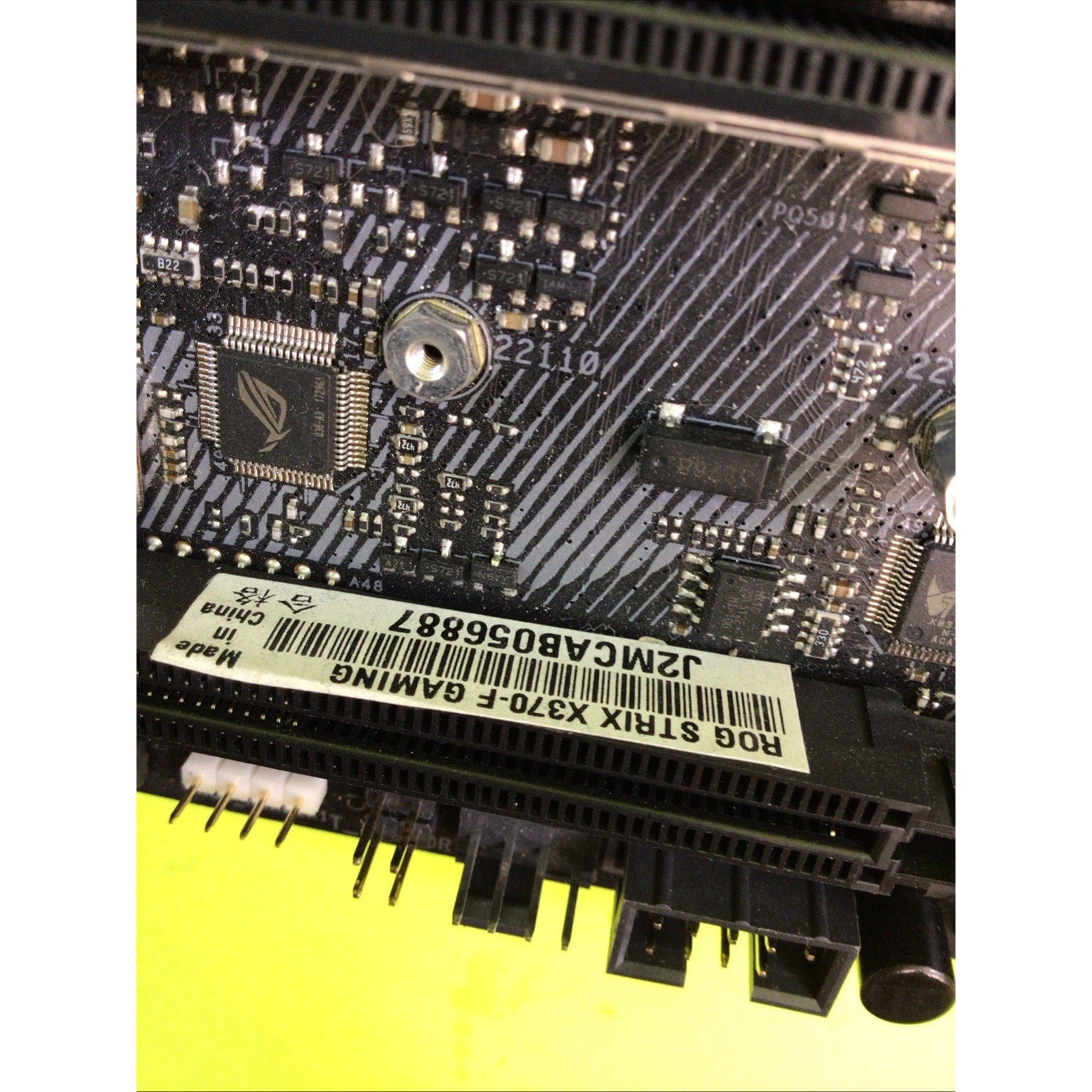 Asus ROG STRIX X370-F GAMING AM4 ATX Motherboard FOR PARTS or REPAIR