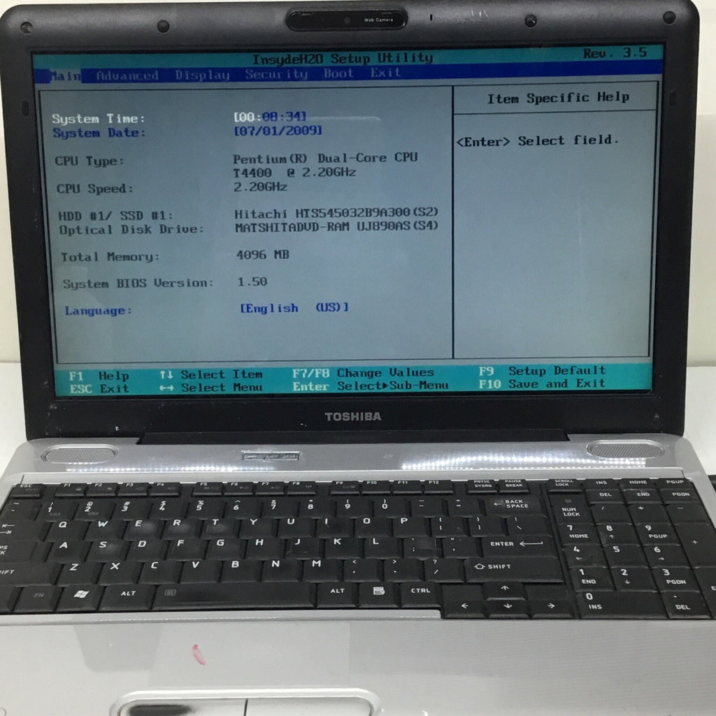 TOSHIBA Satellite L505-ES5015 Laptop Bad Battery / No Adapter /