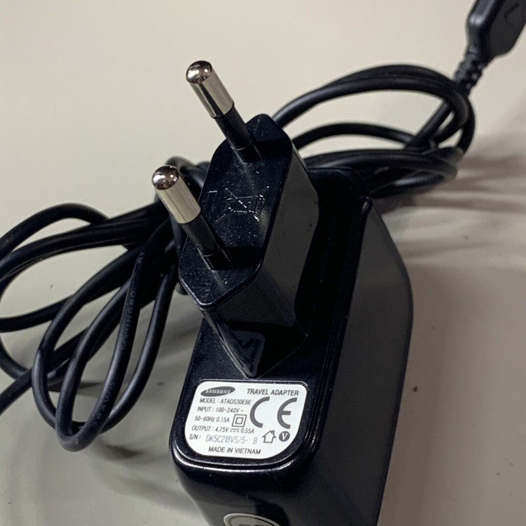 Samsung ATADS30EBE AC/DC Travel Adapter 4.75V 0.55A Power Supply Europlug C122