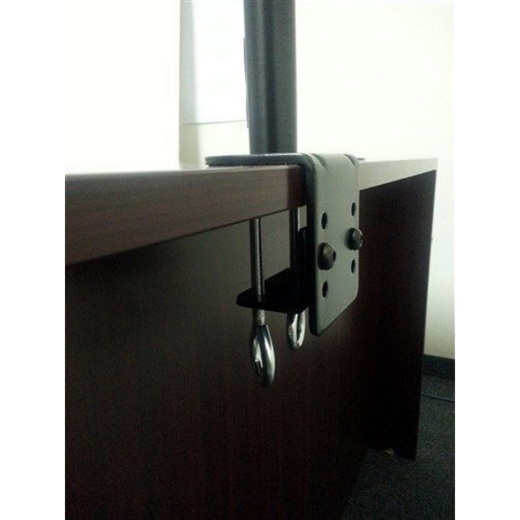 Dual Monitor Stand Desk Mount Bracket Adjustable Complete Kit Up to 24"