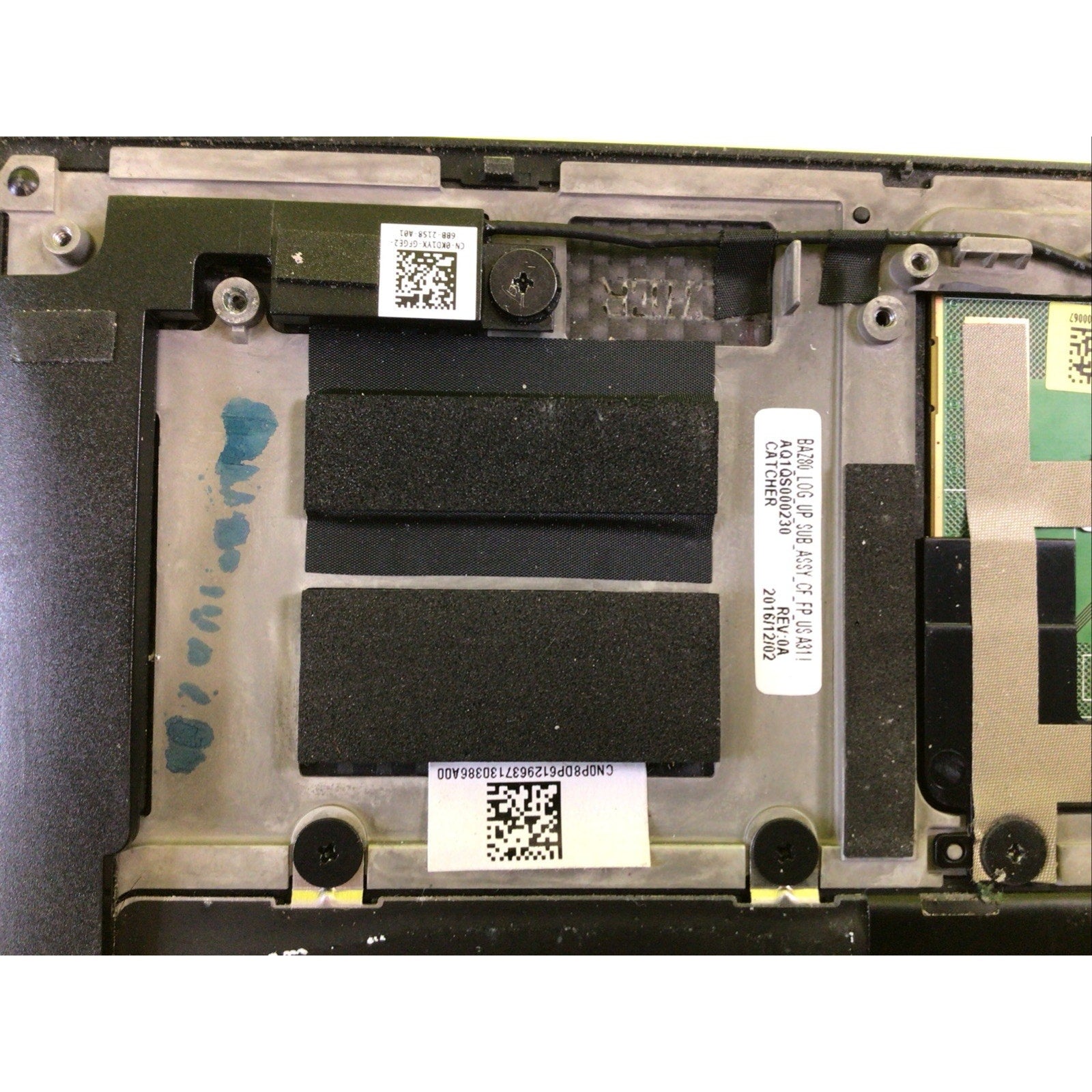 Dell XPS 13 9365 Palmrest Assembly FOR PARTS or REPAIR