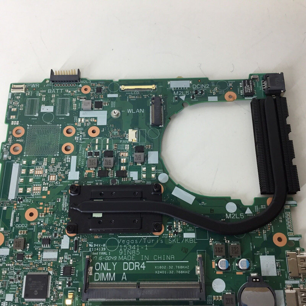 Dell 15341-1 Laptop Motherboard w/ Heatsink 02T1W1 - For Parts