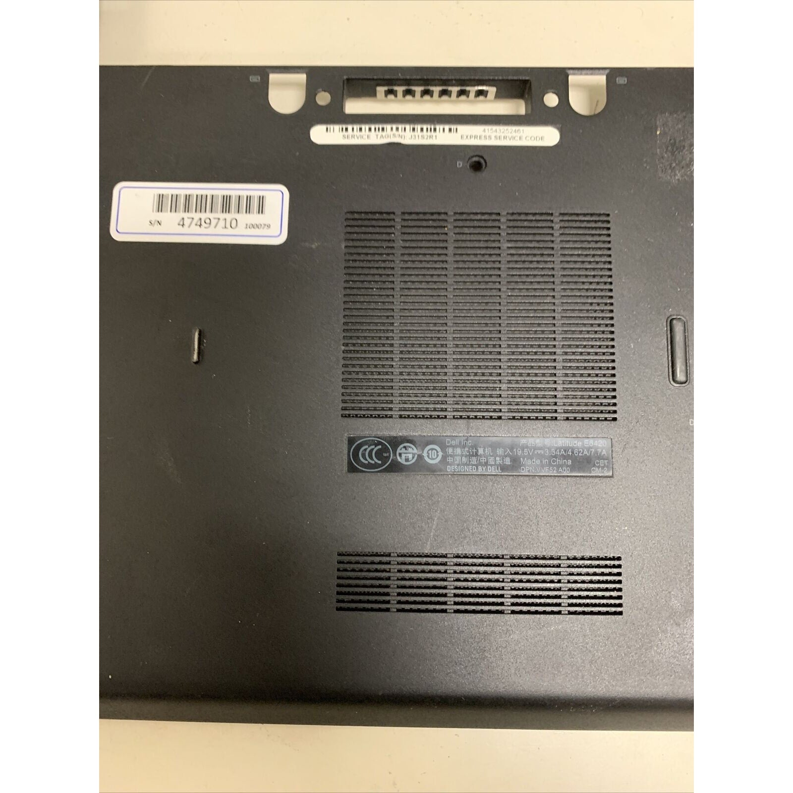 DELL LATITUDE E6420 LAPTOP DOOR ACCESS PANEL BOTTOM BASE COVER BLACK 25V3N