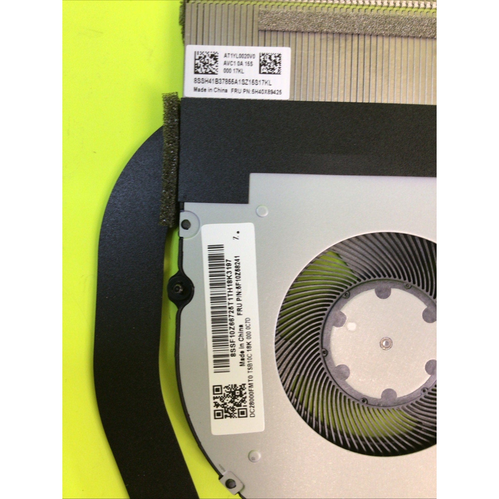 Lenovo ThinkPad L15 Gen 1 Cooling Fan w/ Heatsink 5F10Z58241 5H40S72939