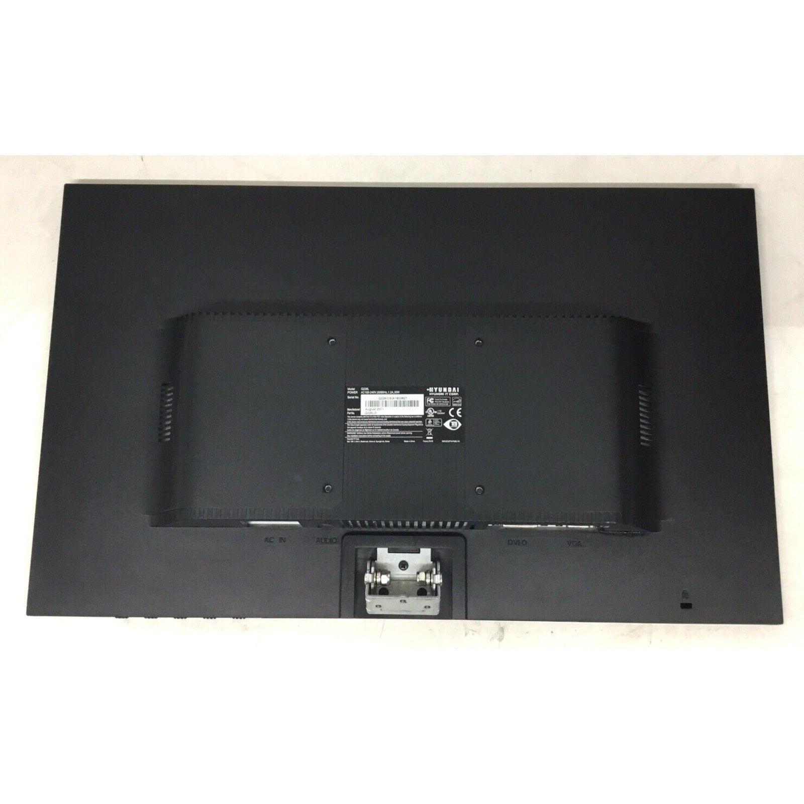 READ Lot 2x Hyundai Q226L 22" 1080p LED Monitors VGA DVI-D Black No Stand