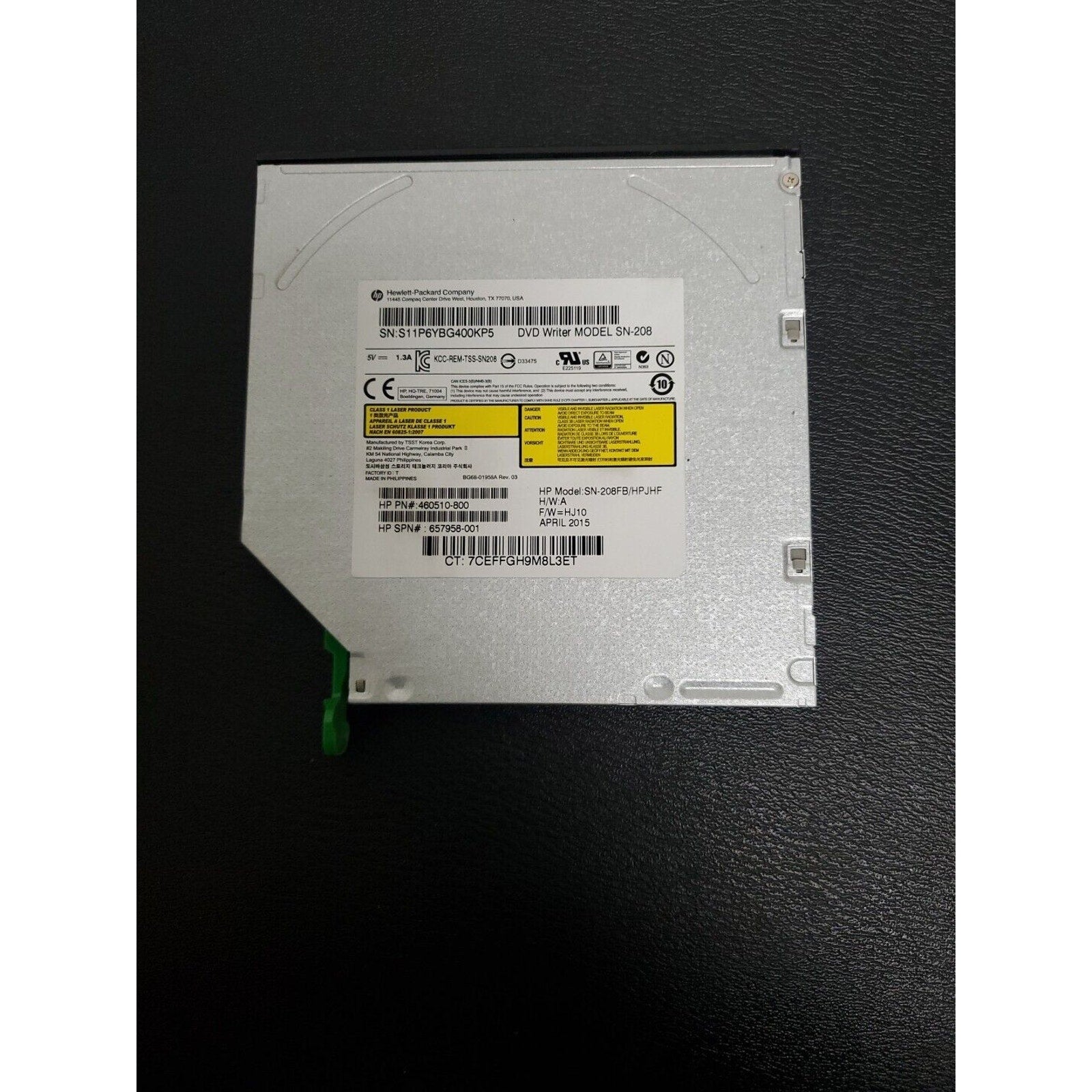 HP DVD Writer SN-208FB/HPJHF S11P6YBG400KP5 460510-800 657958-001 SN-208