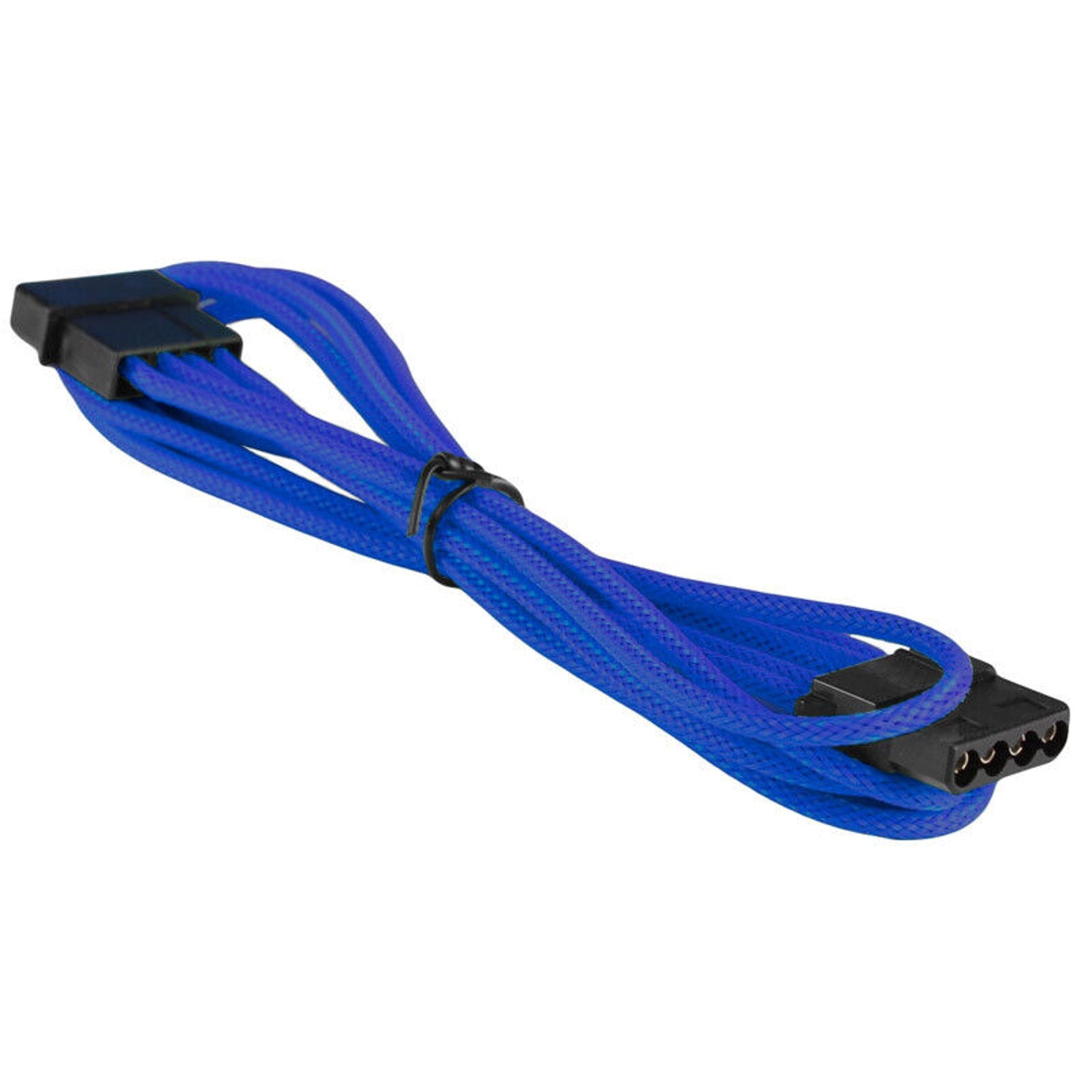 18-inch 4-pin LP4 PC Power Extension Cable - Male to Female - Braided - Blue