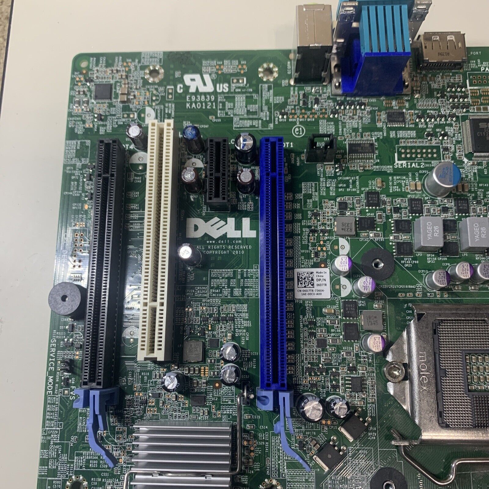 Dell Optiplex 990 DT MT LGA1155 Motherboard 06D7TR - Damaged CMOS Battery Holder