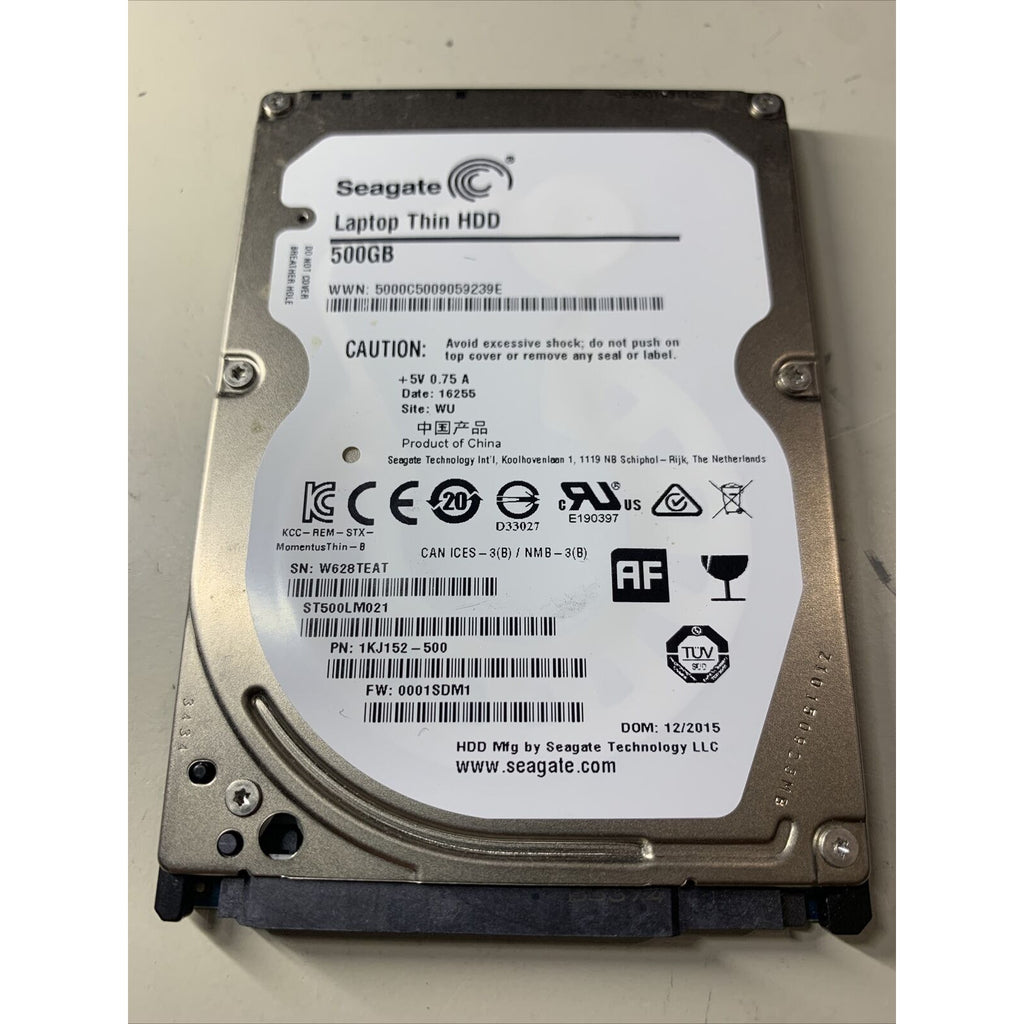 Seagate ST500LM021 Thin HDD 2.5" 500GB Laptop Hard Drive 1KJ152-500 FW: 0001SDM1