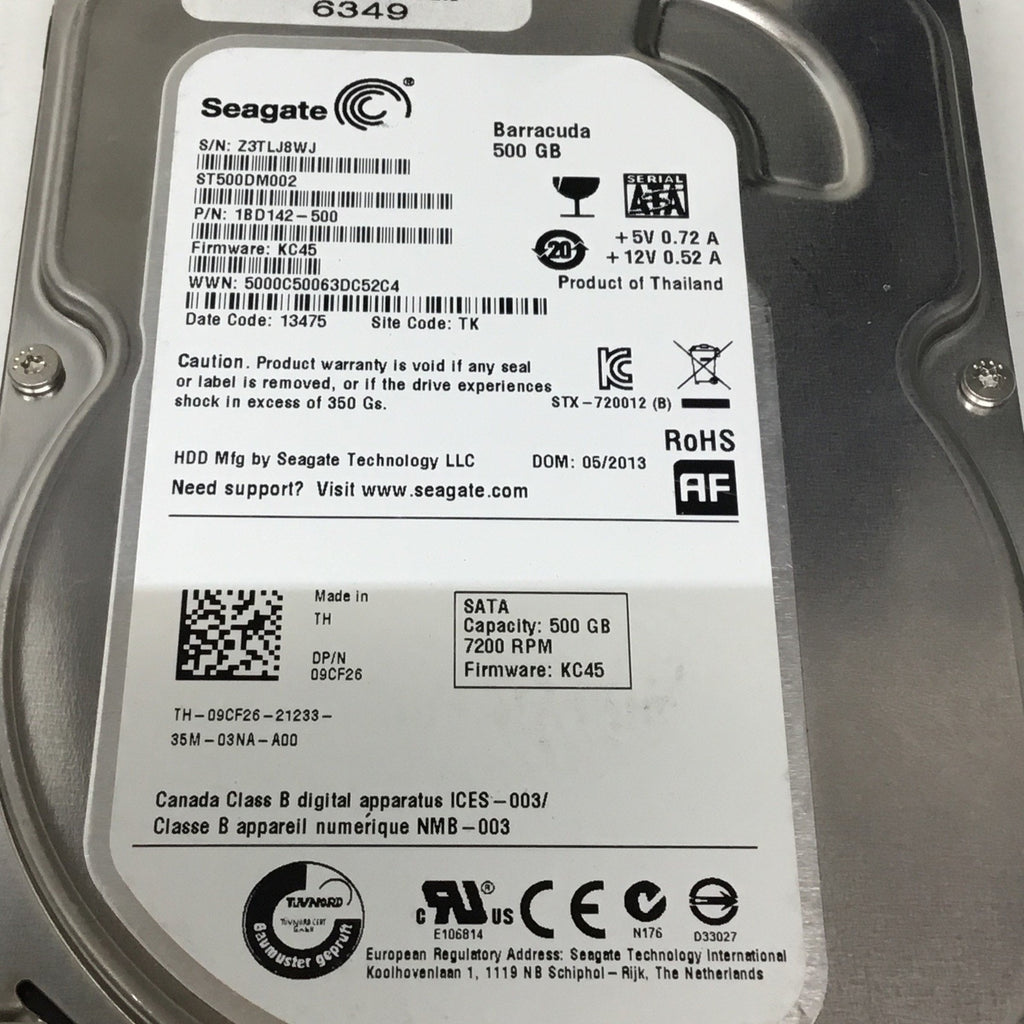 Seagate Barracuda 500GB SATA 7.2K 3.5" Hard Drive ST500DM002 1BD142-500 HDD