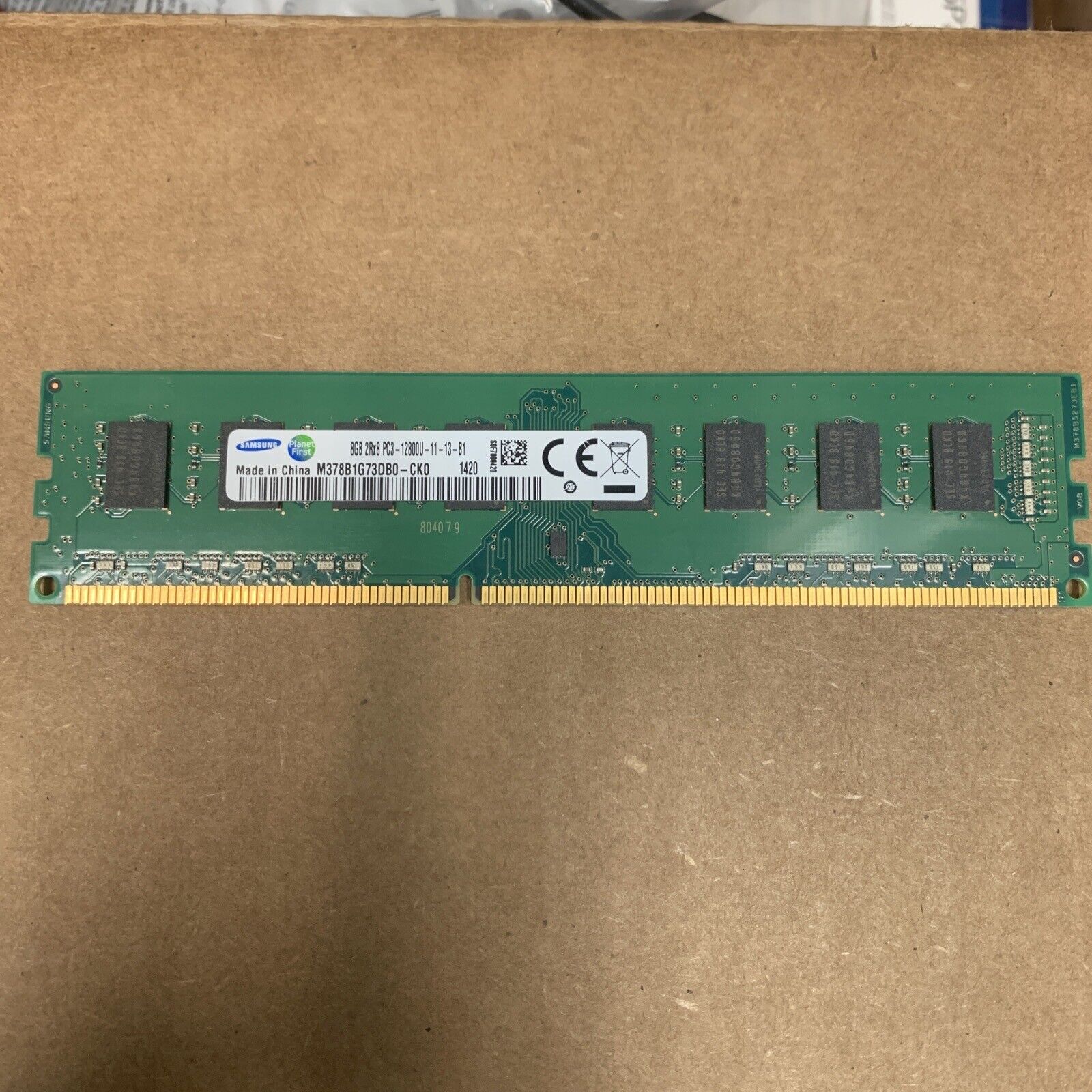 Samsung 8GB DDR3 1600 Desktop DIMM PC3-12800U M378B1G73DB0-CK0 Memory