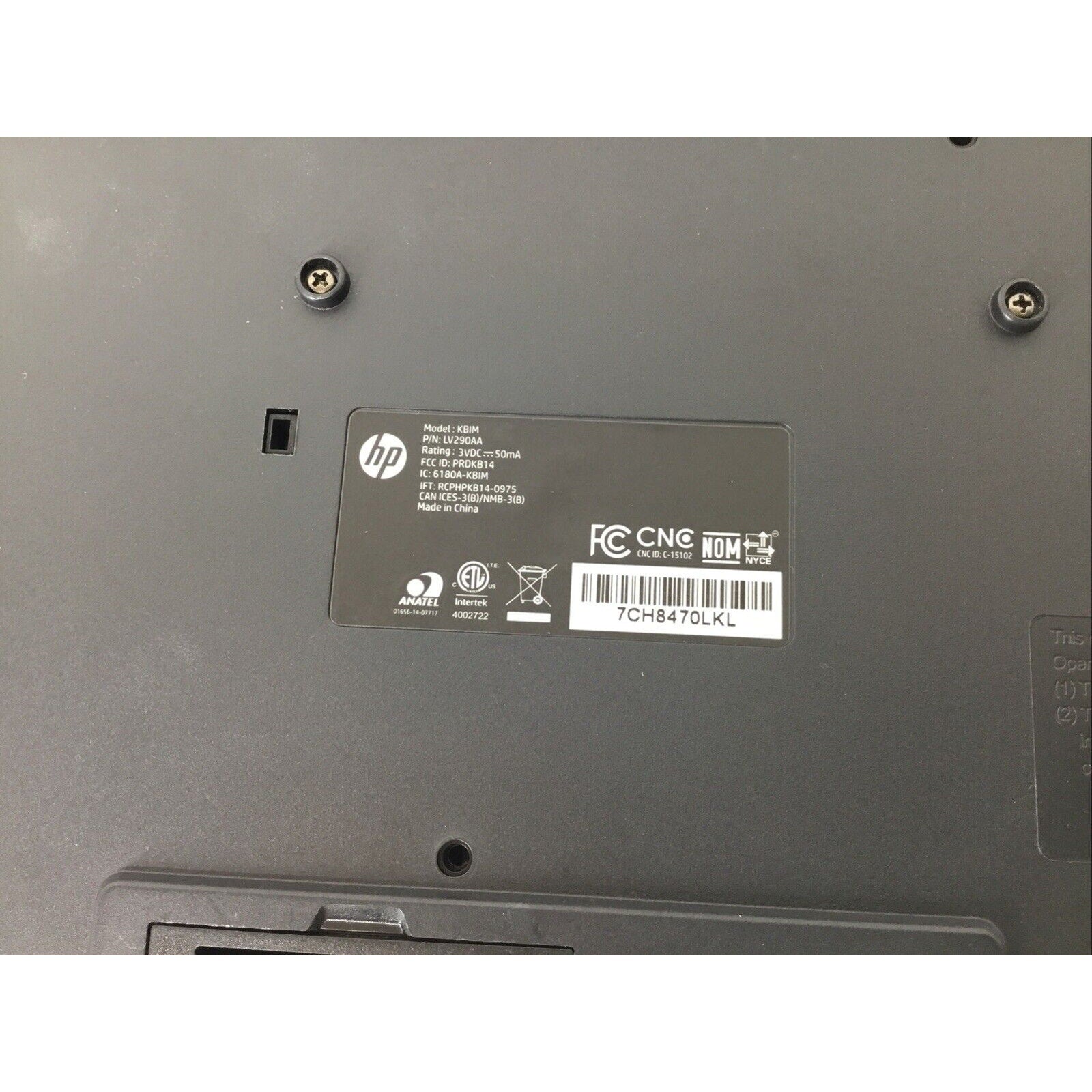 Genuine HP WIRELESS Classic Desktop Keyboard LV290AA KBIM NO RECEIVER