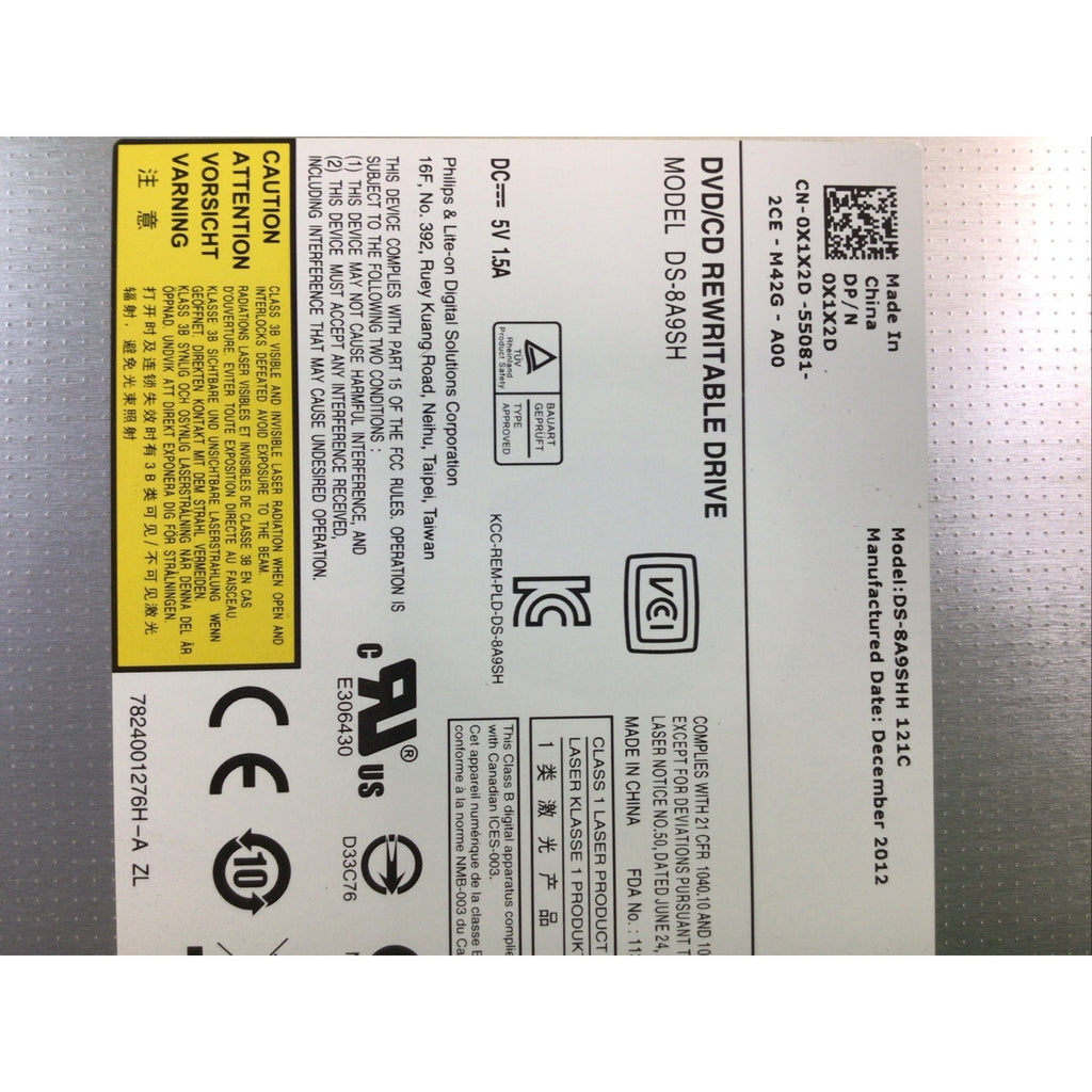 0X1X2D Dell Dvd/Cd Rewritable Drive Model Ds-8A9Sh Vostro 3460