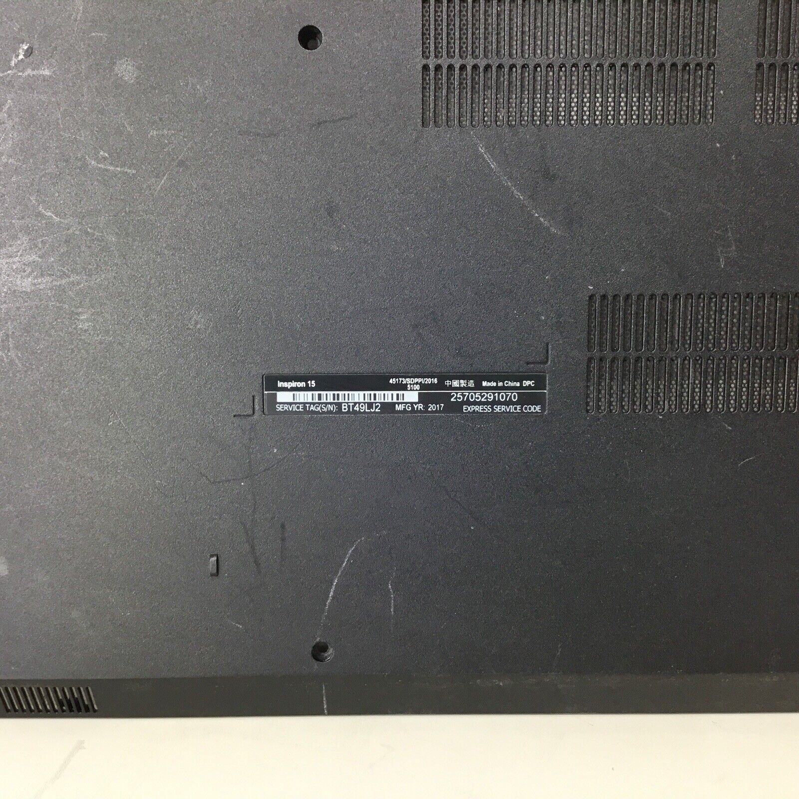 Dell OEM Inspiron 15 Laptop Bottom Base Cover 0X3VRG