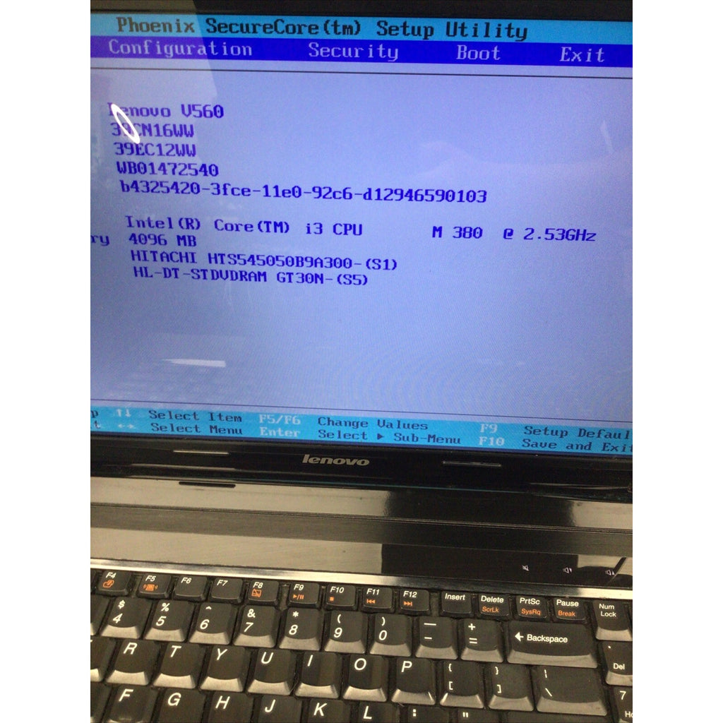 Lenovo V560, i3-M380 @2.53GHz, 4GB RAM, No HDD/OS, No Battery