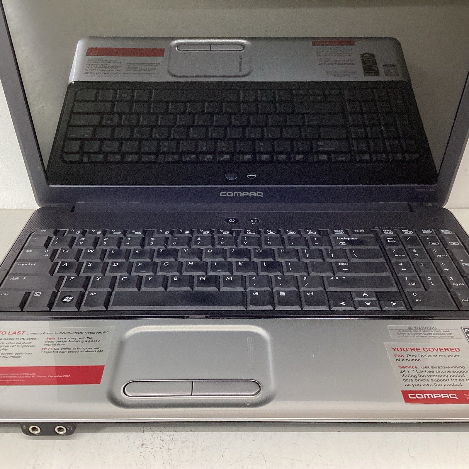 HP Compaq Presario CQ60-202US Laptop AMD Sempron 2GB RAM 160GB HDD - For Parts