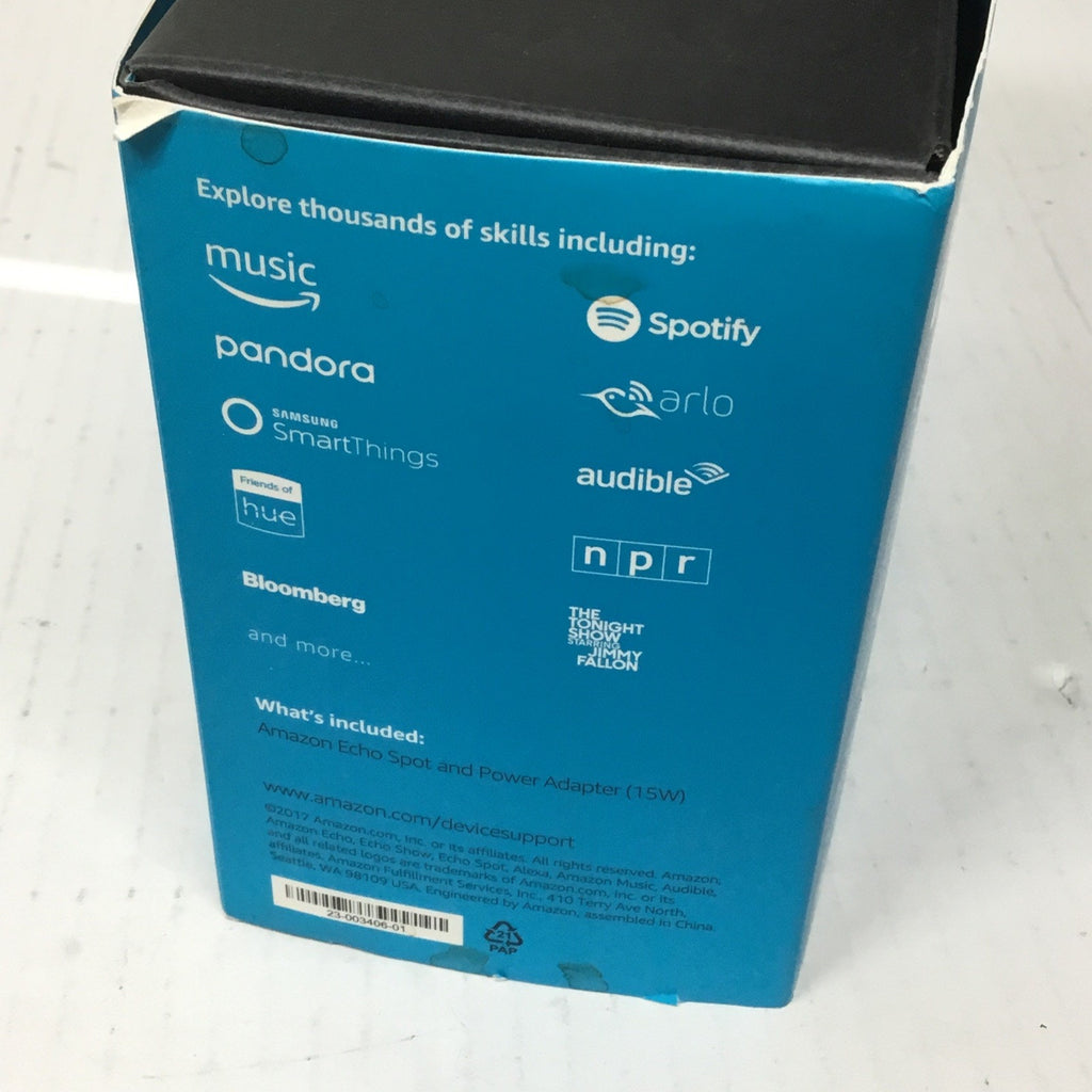 Amazon Echo Spot Smart Assistant - White Far-Field Voice Control Bluetooth New