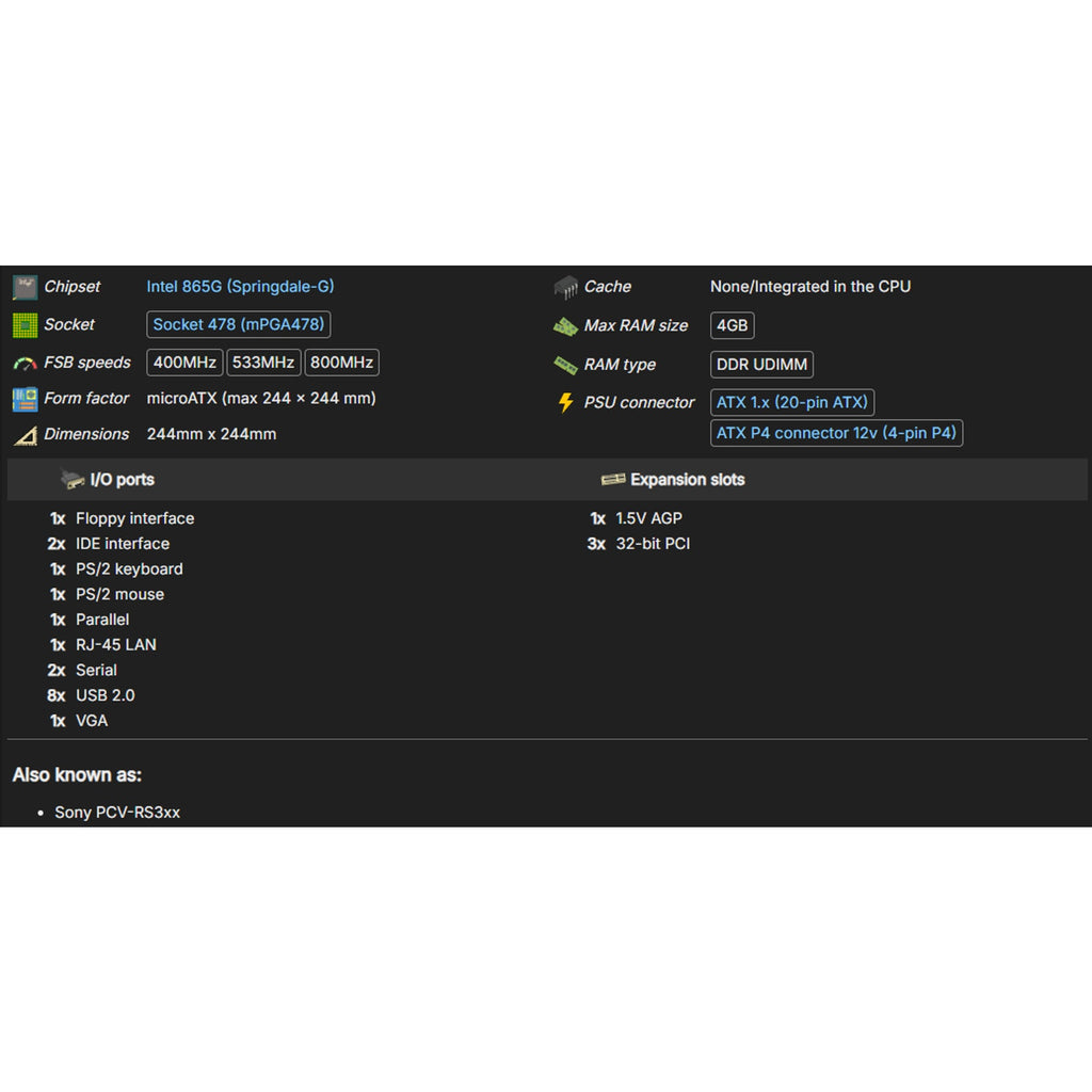 ASUS P4SD-VX Vintage Motherboard
