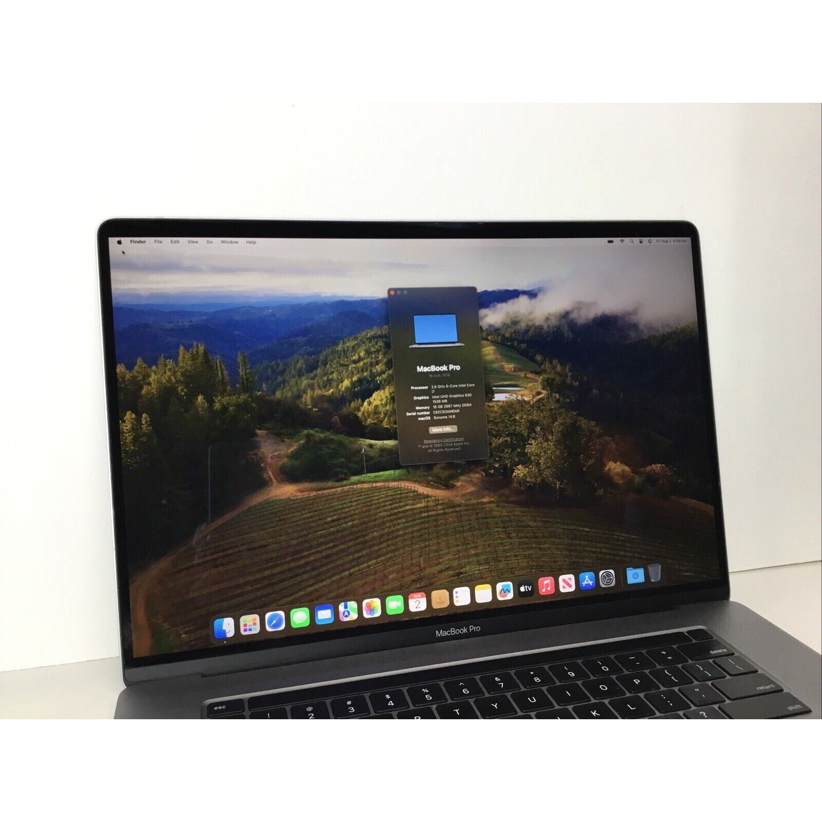 Apple MacBook Pro 16'' - 2.6GHz 6-Core Core i7, 16GB RAM, 512GB SSD (A2141)